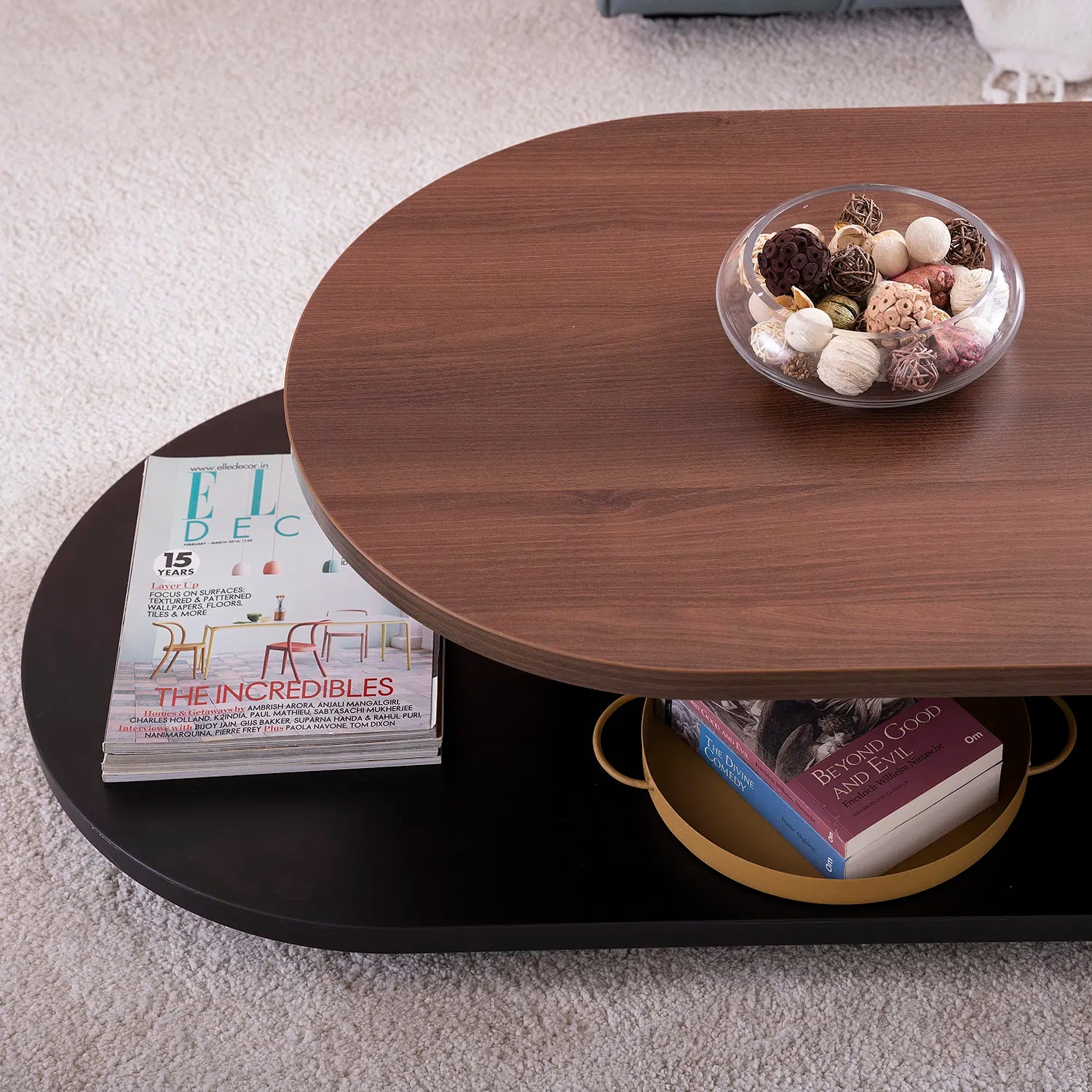 Nowsa Coffee Table In Oral Walnut Finish - Febonic Living