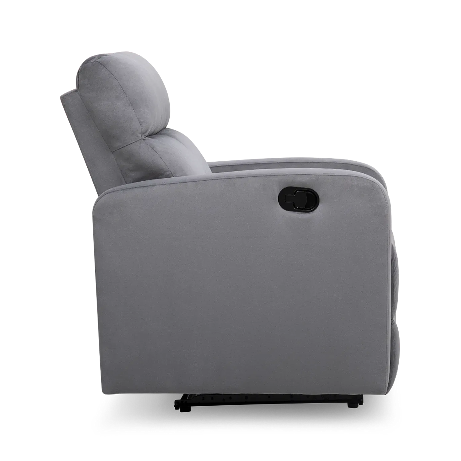 Zest Fabric 1 Seater Manual Recliner In Davy Grey Colour