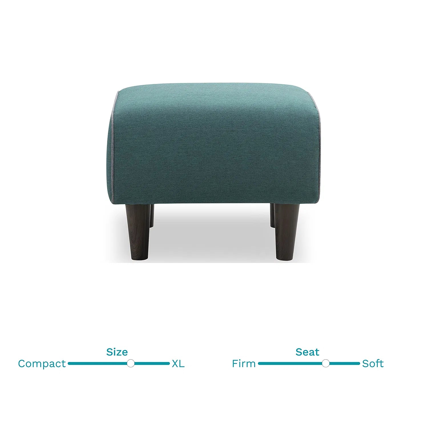 Ella Fabric Stool In Sea Green Colour - Febonic Living
