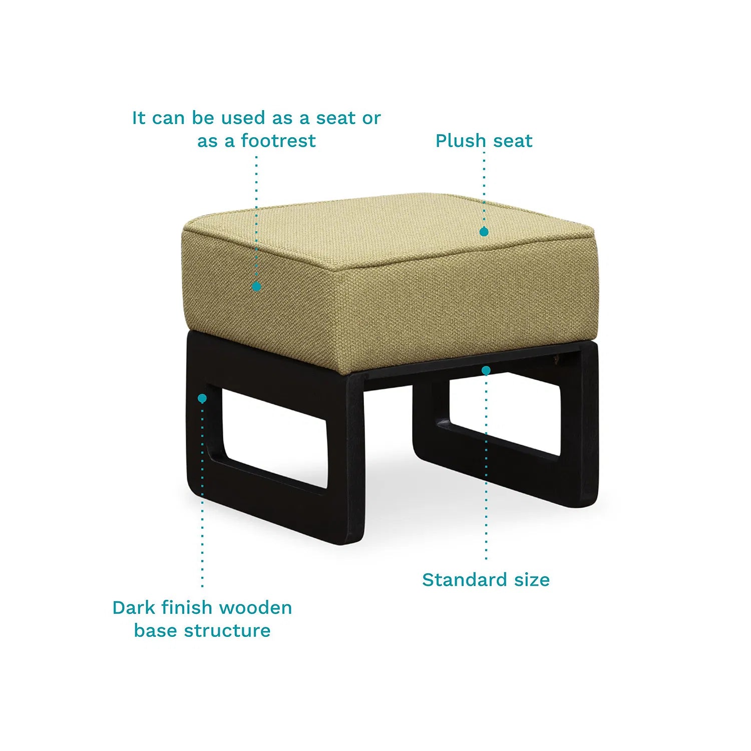 Link Nesting Table Set In Yellow Colour With Oral Walnut Finish - Febonic Living