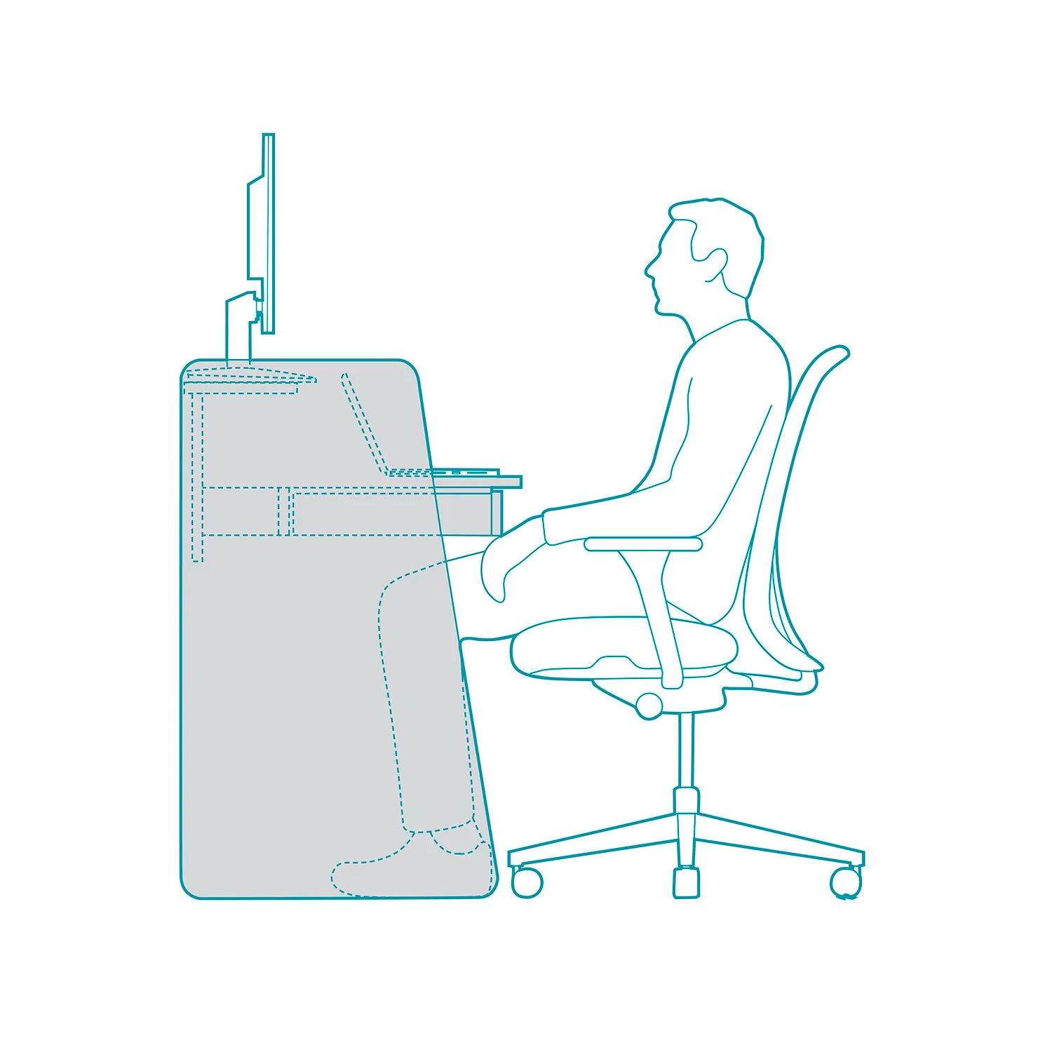 Avira Study Table In Walnut Finish - Febonic Living