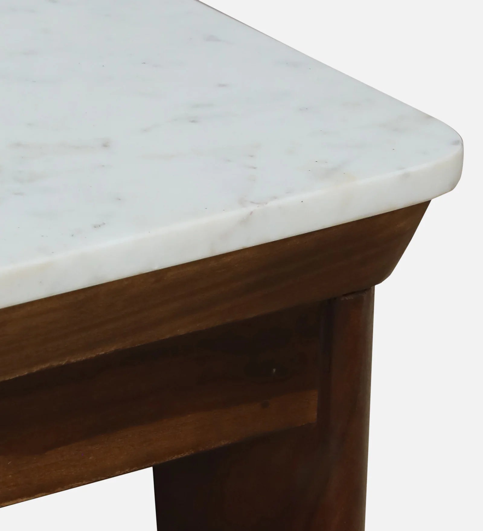Simra Sheesham Wood 4 Seater Dining Set In Scratch Resistant Provincial Teak Finish With Marble Top - Febonic Living