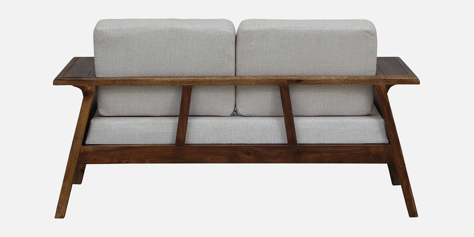 Gany Sheesham Wood 2 Seater Sofa In Beige Color - Febonic Living