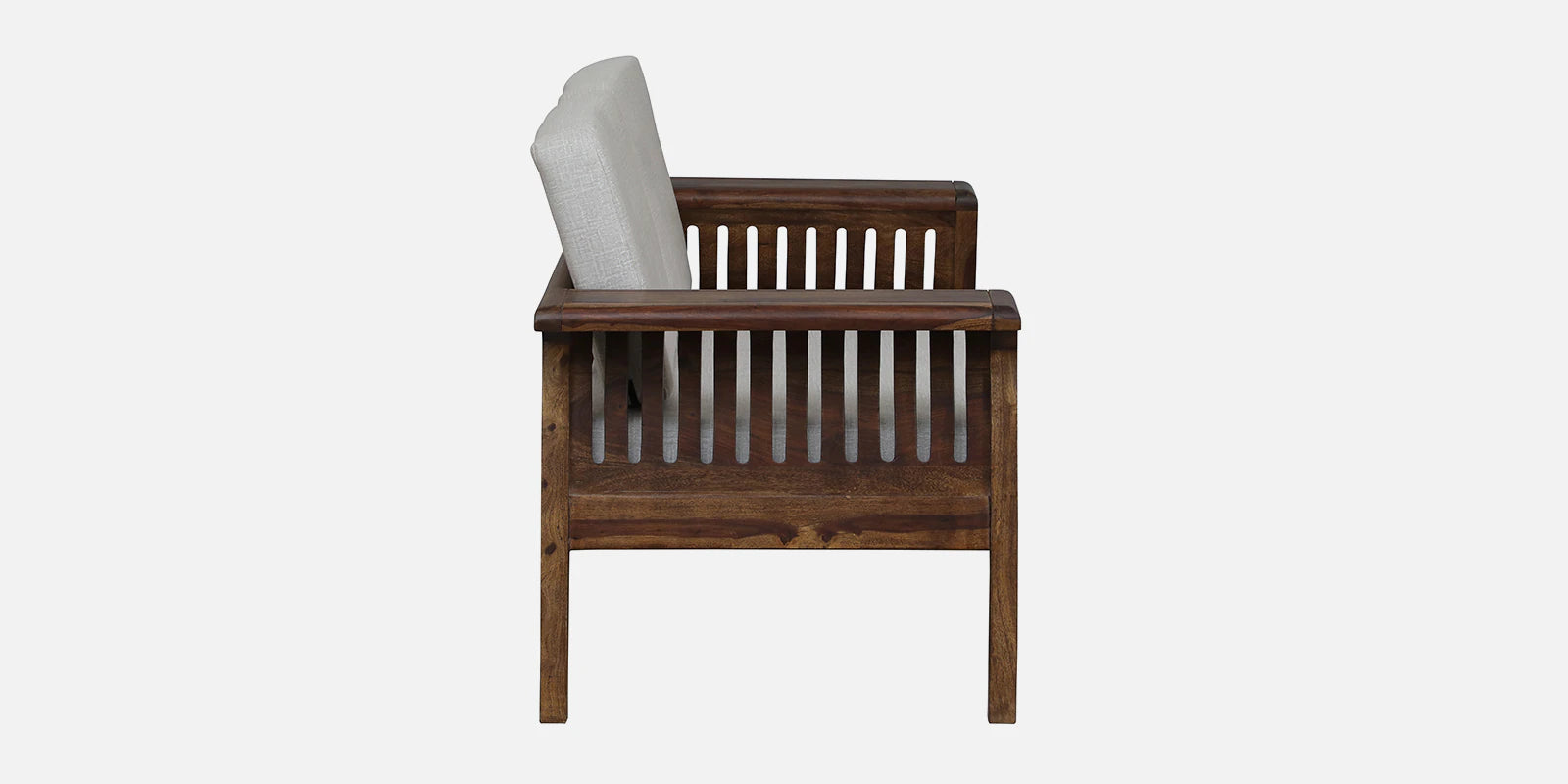 Gany Sheesham Wood 2 Seater Sofa In Beige Color - Febonic Living