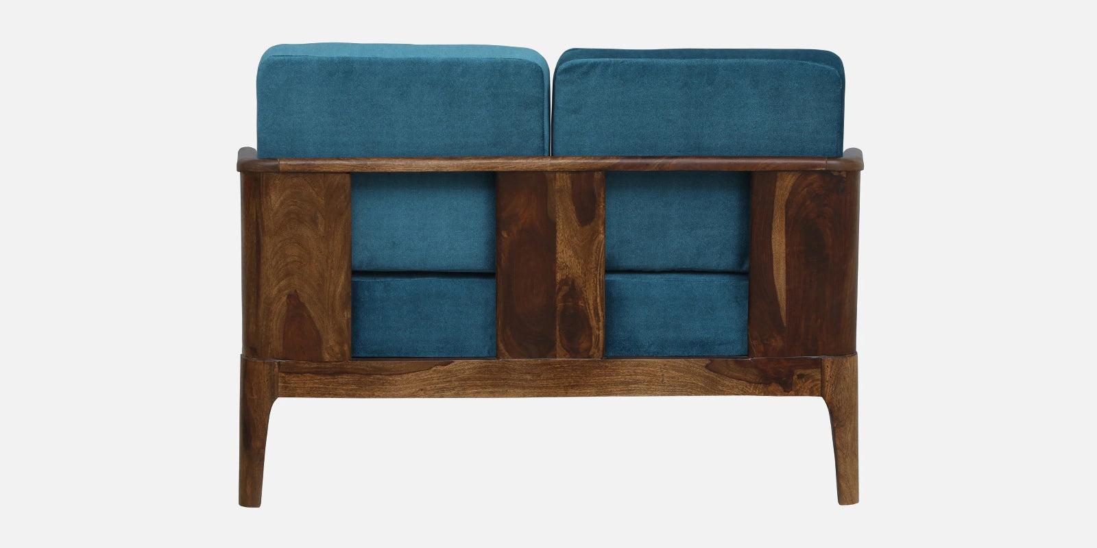 Bano Sheesham Wood 2 Seater Sofa In Blue Colour - Febonic Living