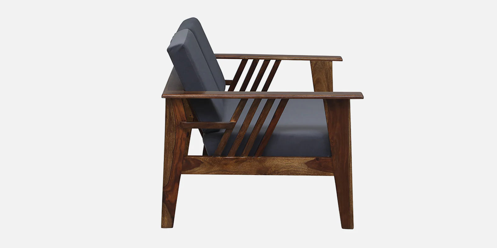 Caron Sheesham Wood 2 Seater Sofa In Grey Colour - Febonic Living