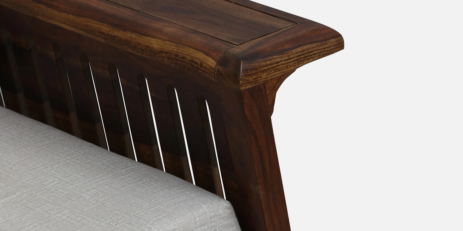 Gany Sheesham Wood 3 Seater Sofa In Beige Color - Febonic Living