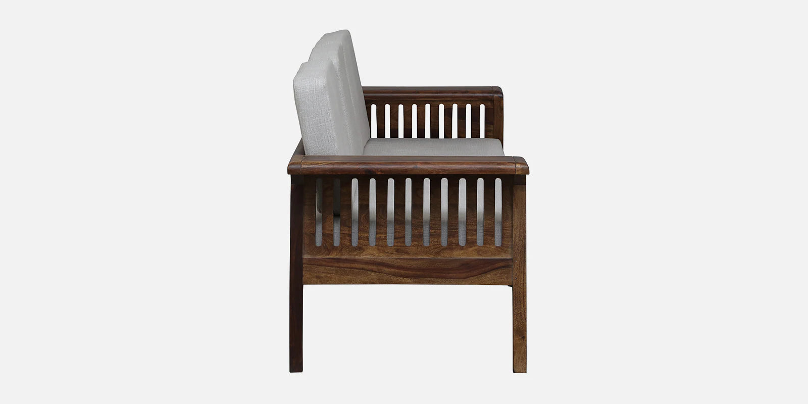 Gany Sheesham Wood 3 Seater Sofa In Beige Color - Febonic Living