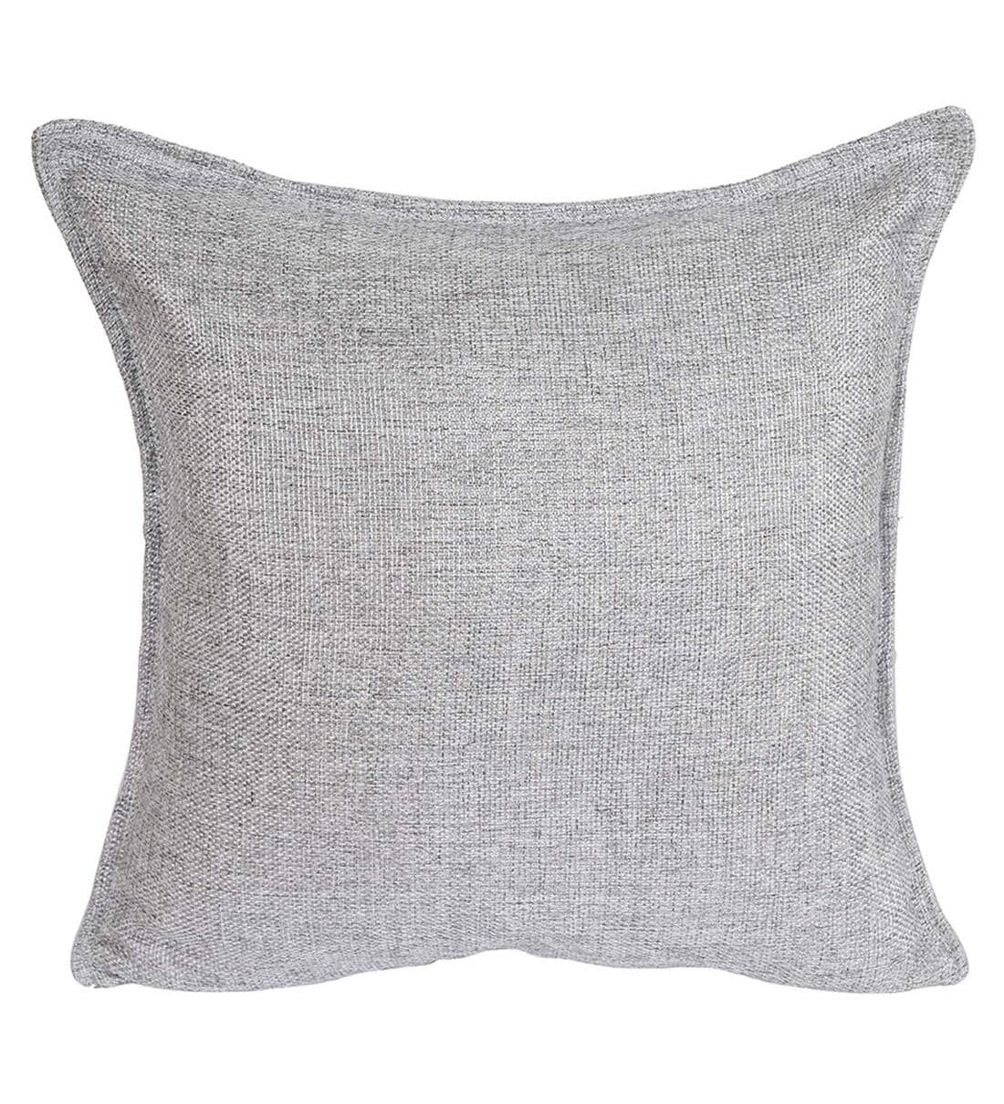 Jannesha Jute (18x18in) Sofa Pillows In Coin Grey Colour (Pack of 2) - Febonic Living