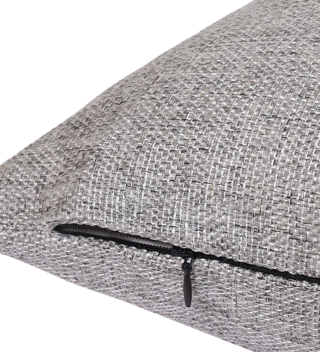 Jannesha Jute (18x18in) Sofa Pillows In Coin Grey Colour (Pack of 2) - Febonic Living