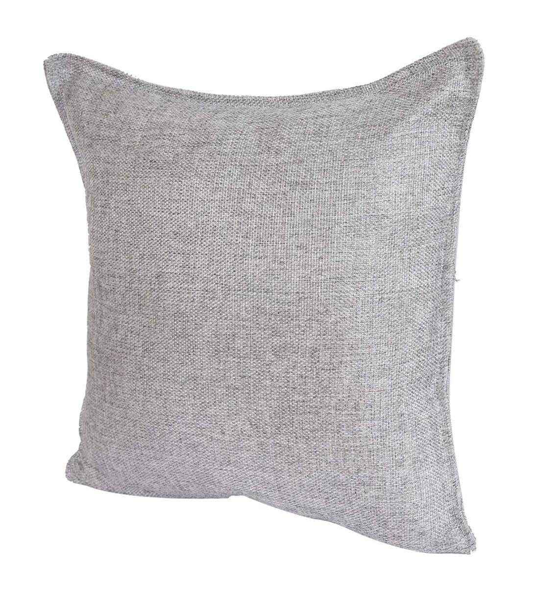Jannesha Jute (18x18in) Sofa Pillows In Coin Grey Colour (Pack of 2) - Febonic Living