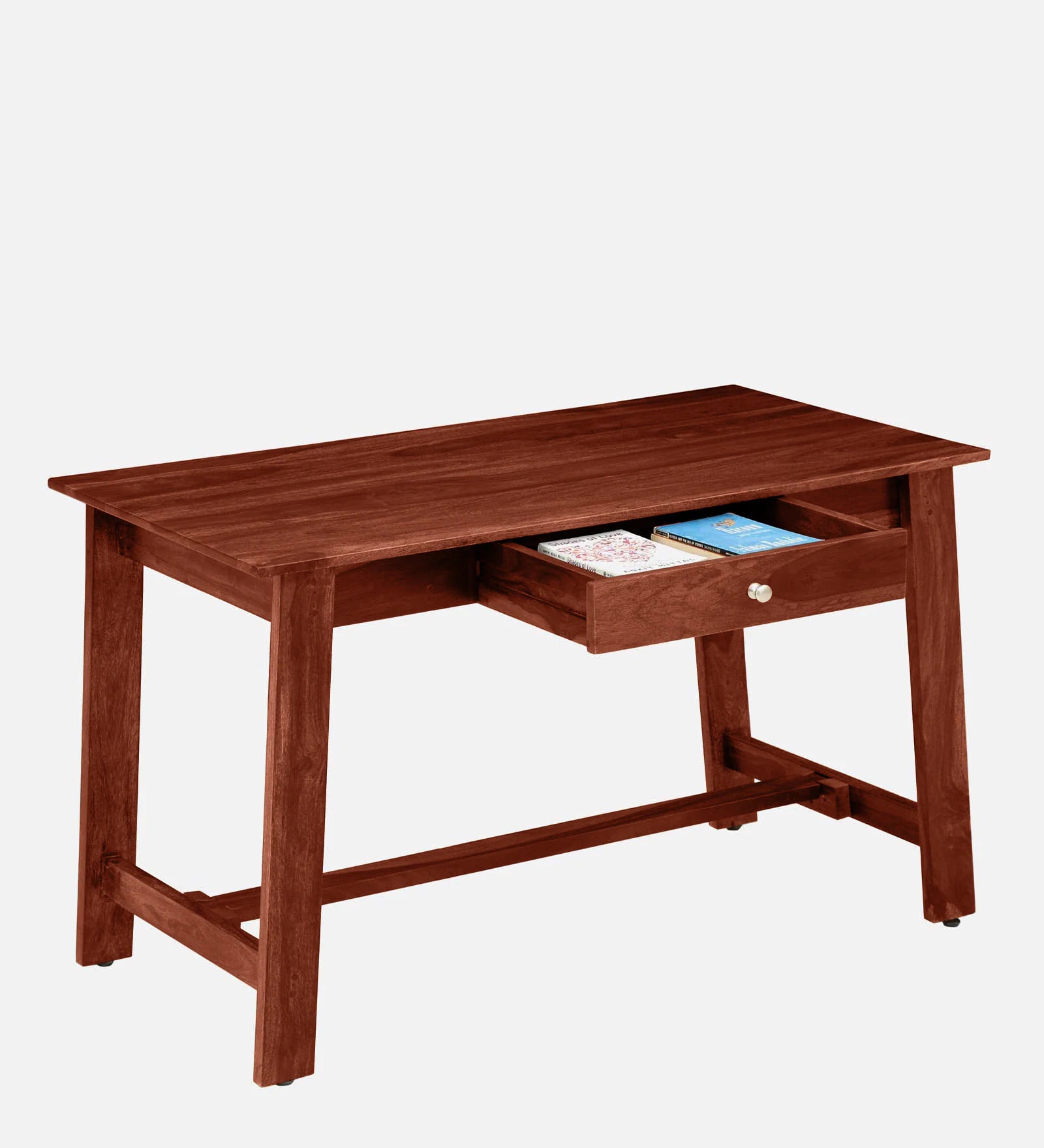Masha Sheesham Wood Writing Table With Scratch Resistant In Honey Oak Finish - Febonic Living