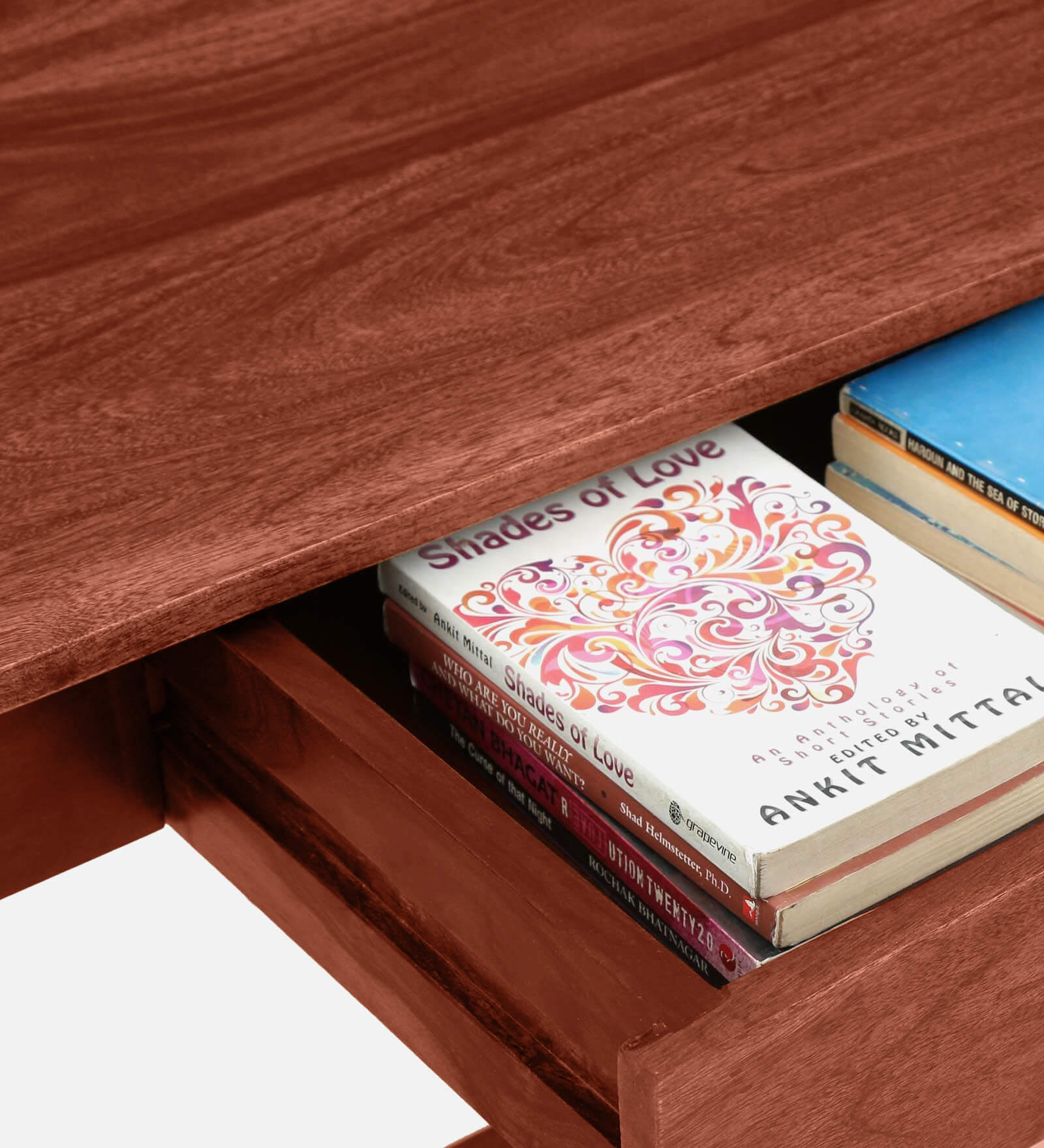 Masha Sheesham Wood Writing Table With Scratch Resistant In Honey Oak Finish - Febonic Living