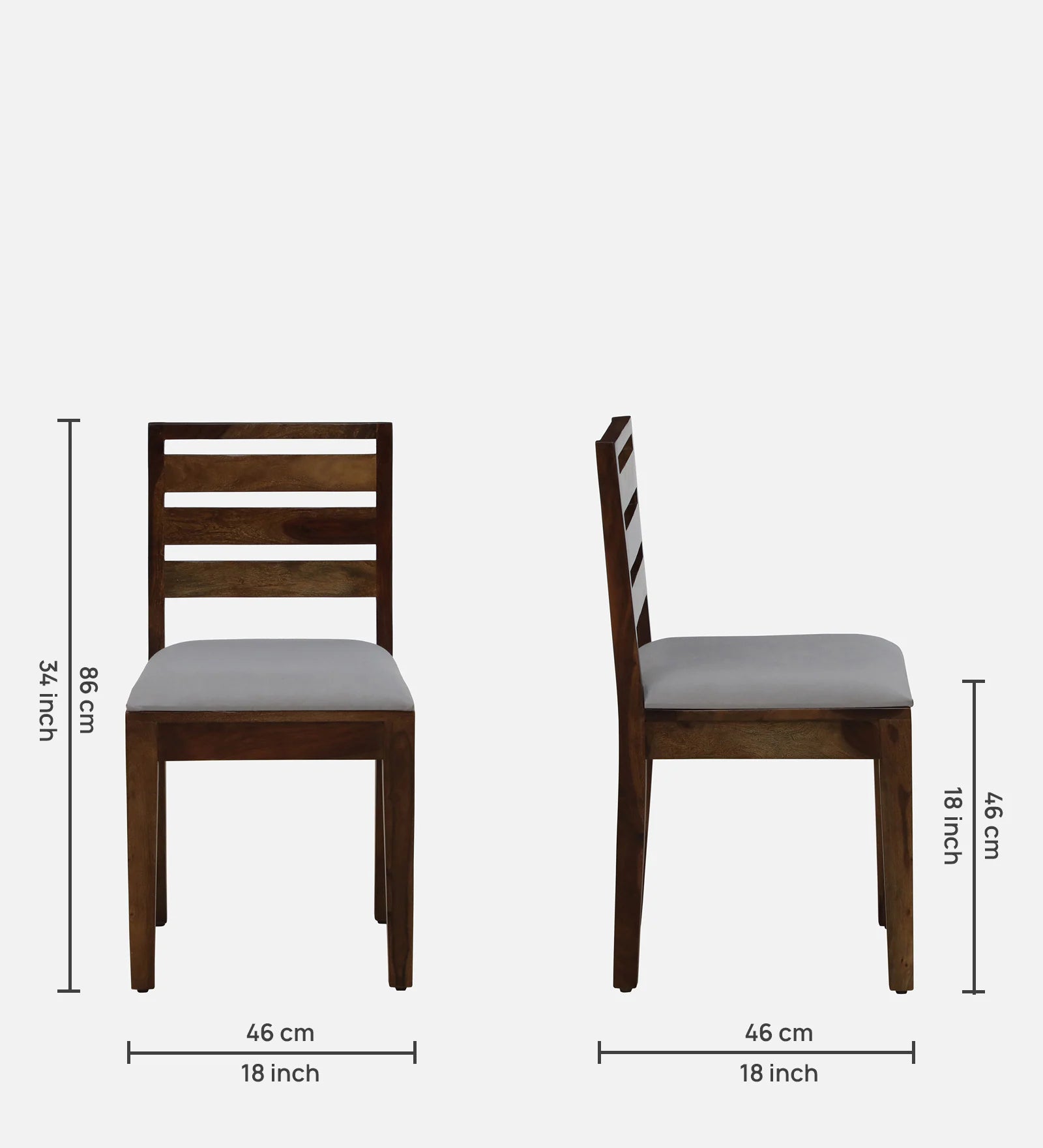 Tanji Sheesham Wood Dining Chairs In Provincial Teak Finish (Set Of 2 ) - Febonic Living