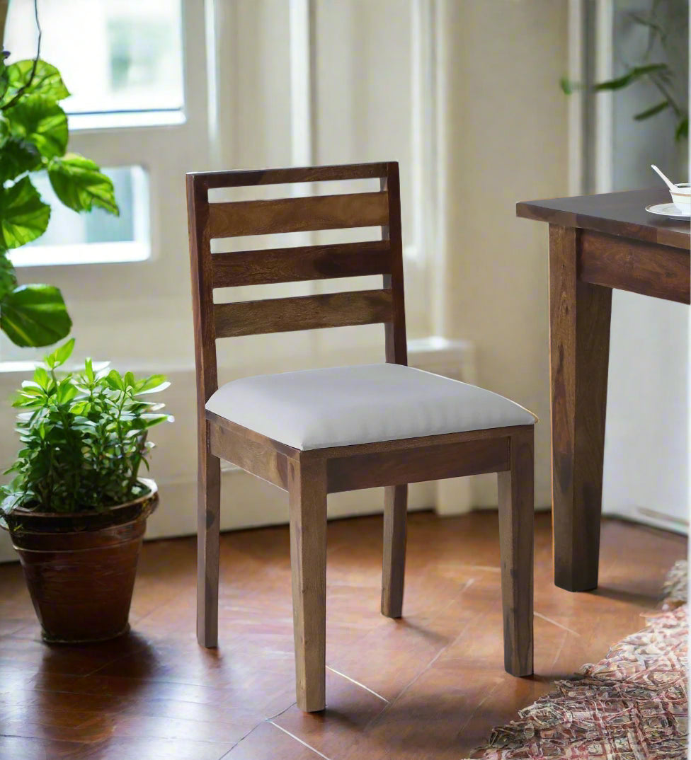 Tanji Sheesham Wood Dining Chairs In Provincial Teak Finish (Set Of 2 ) - Febonic Living