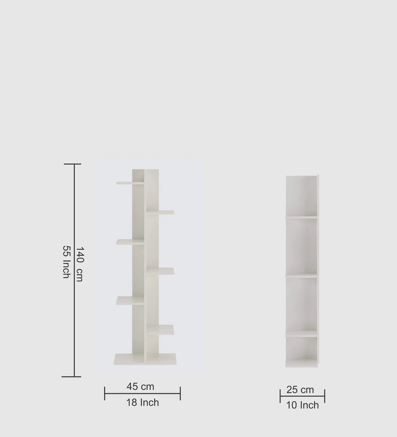 Barna Book Shelf In Frosty White Finish - Febonic Living