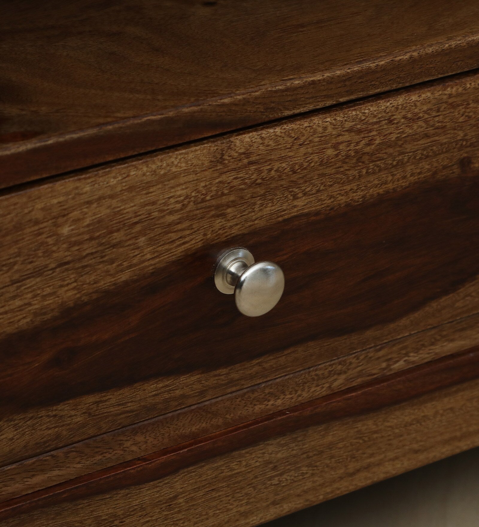 Davao Sheesham Wood TV Unit In Provincial Teak Finish - Febonic Living