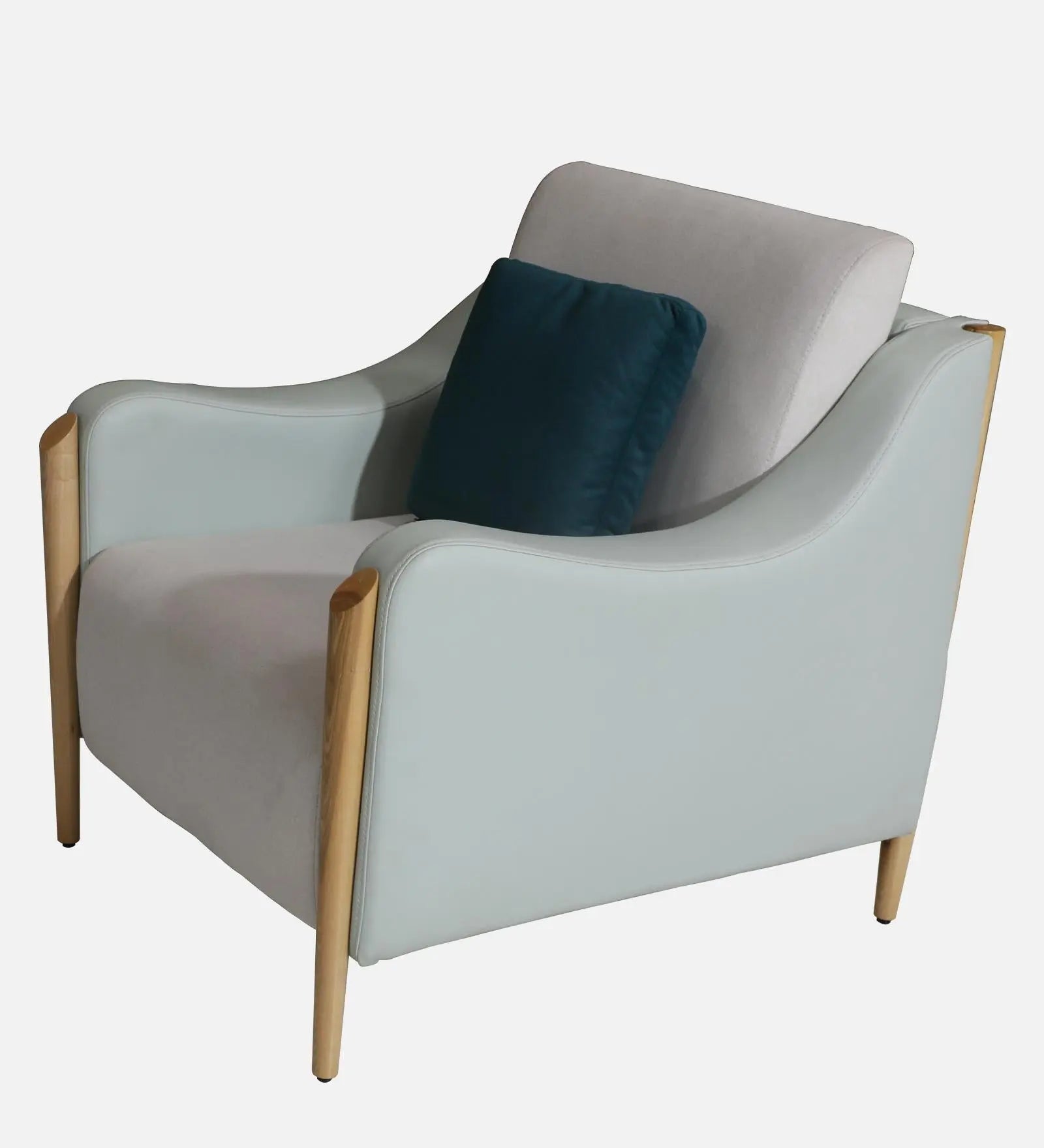 Haven Fabric Leatherette 1 Seater Sofa In Beige Colour Febonic Living