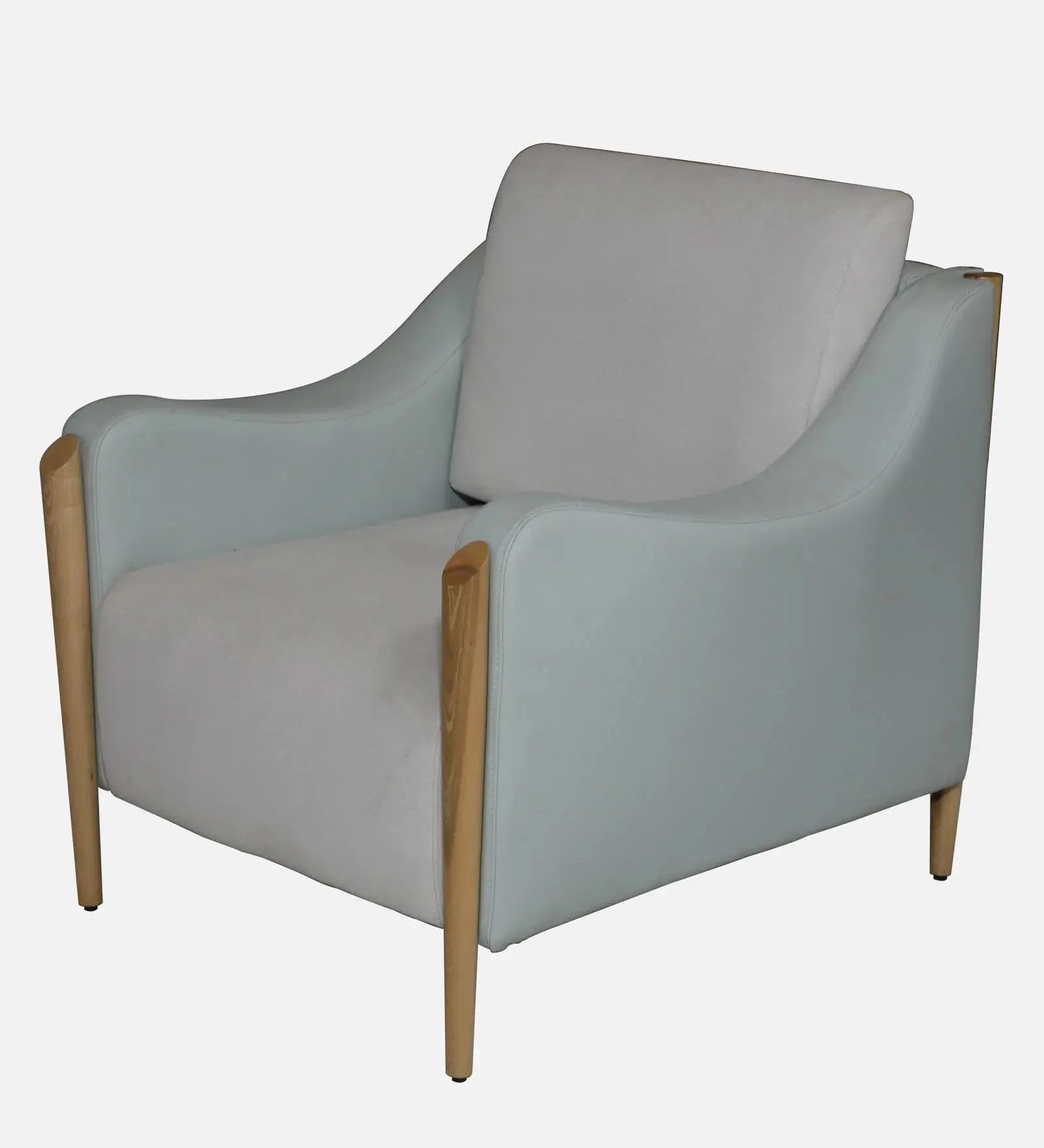 Haven Fabric Leatherette 1 Seater Sofa In Beige Colour Febonic Living