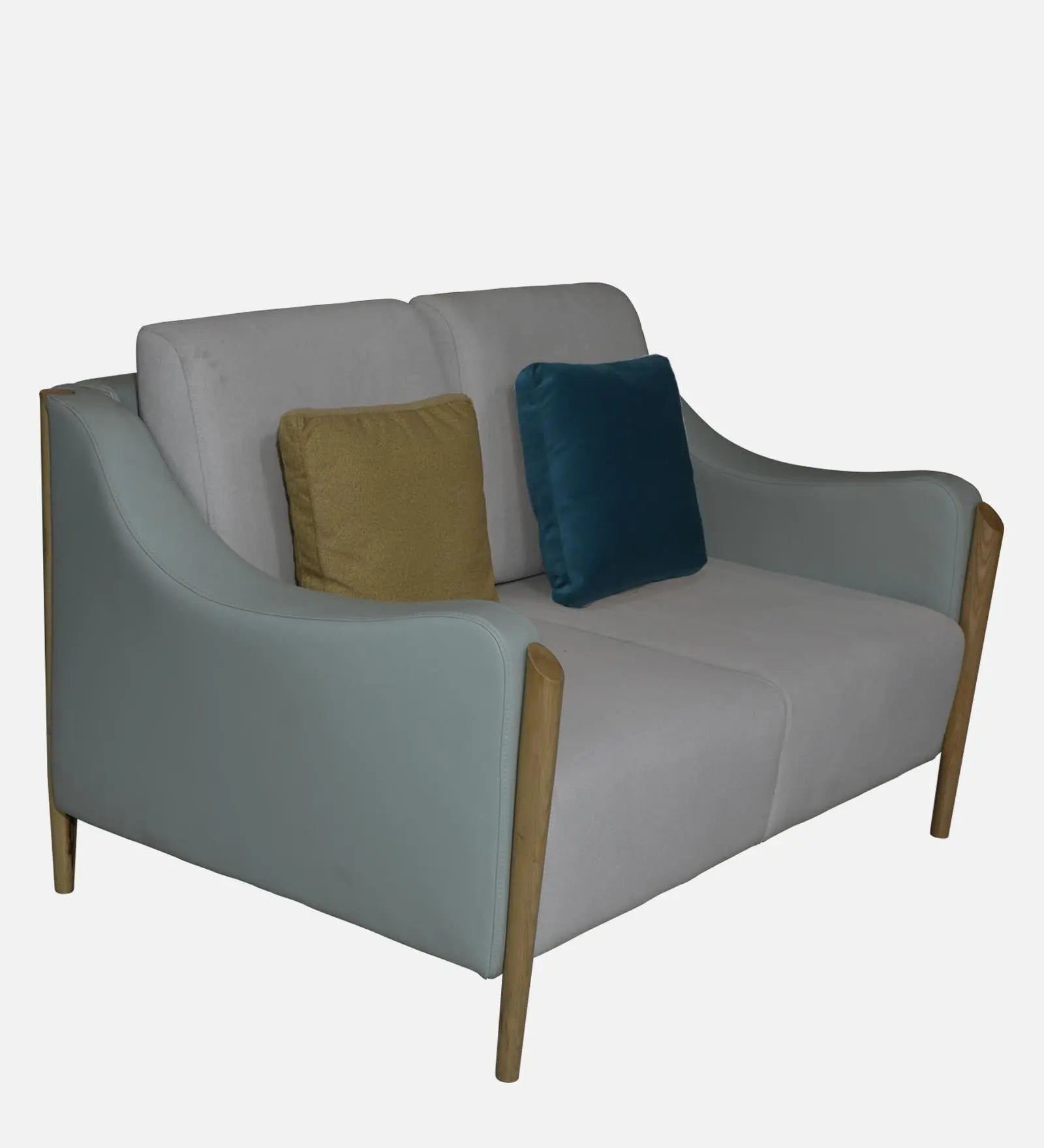Haven Fabric Leatherette 2 Seater Sofa In Beige Colour Febonic Living