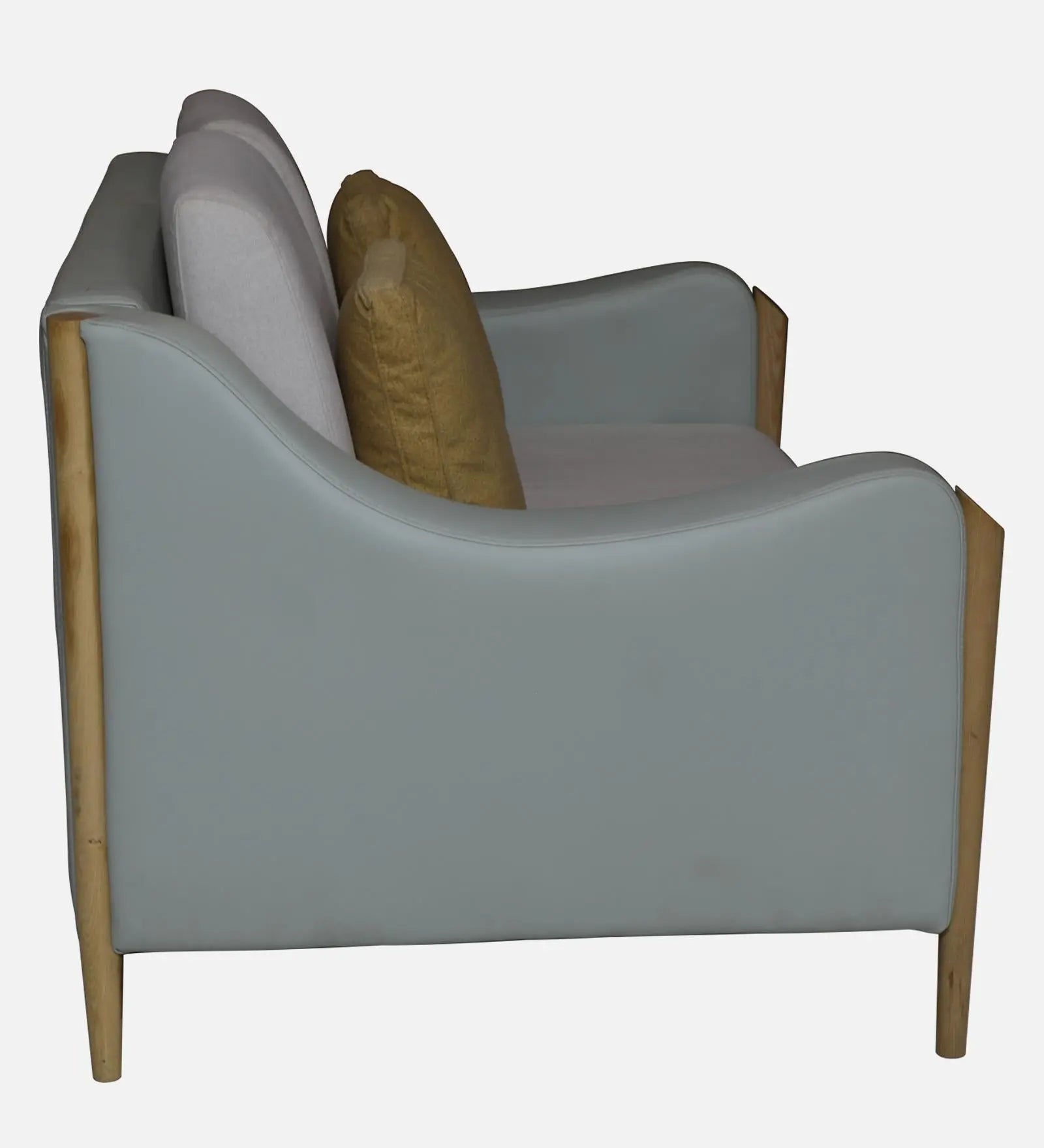 Haven Fabric Leatherette 2 Seater Sofa In Beige Colour Febonic Living
