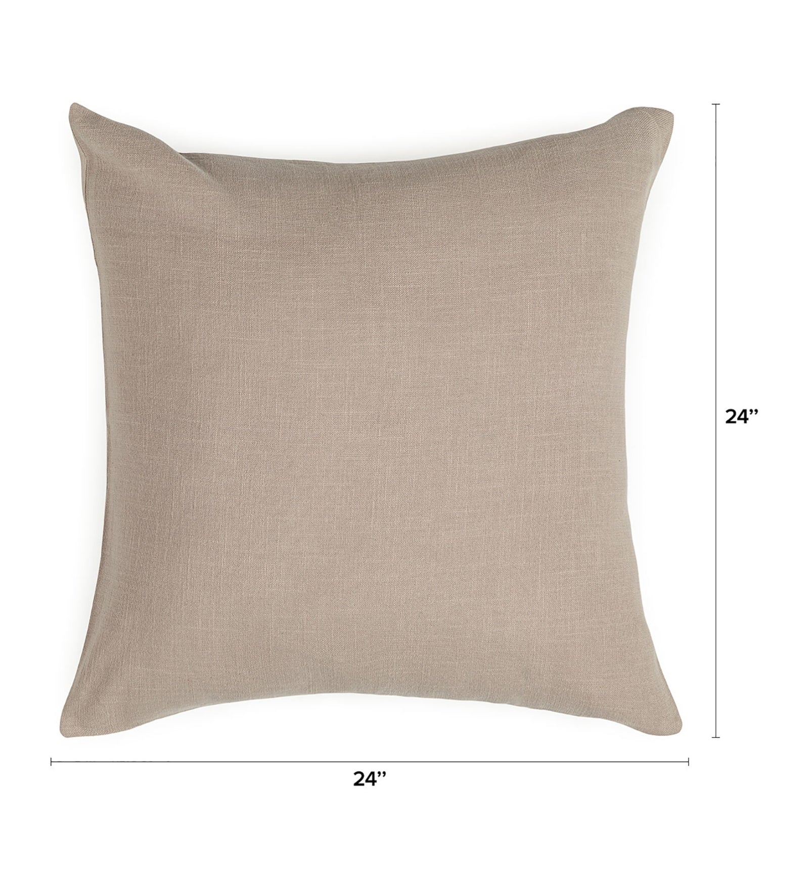 Dulles Jute Fabric (24x 24in) Sofa Pillows In Kadhi Beige Colour (Pack of 2) - Febonic Living
