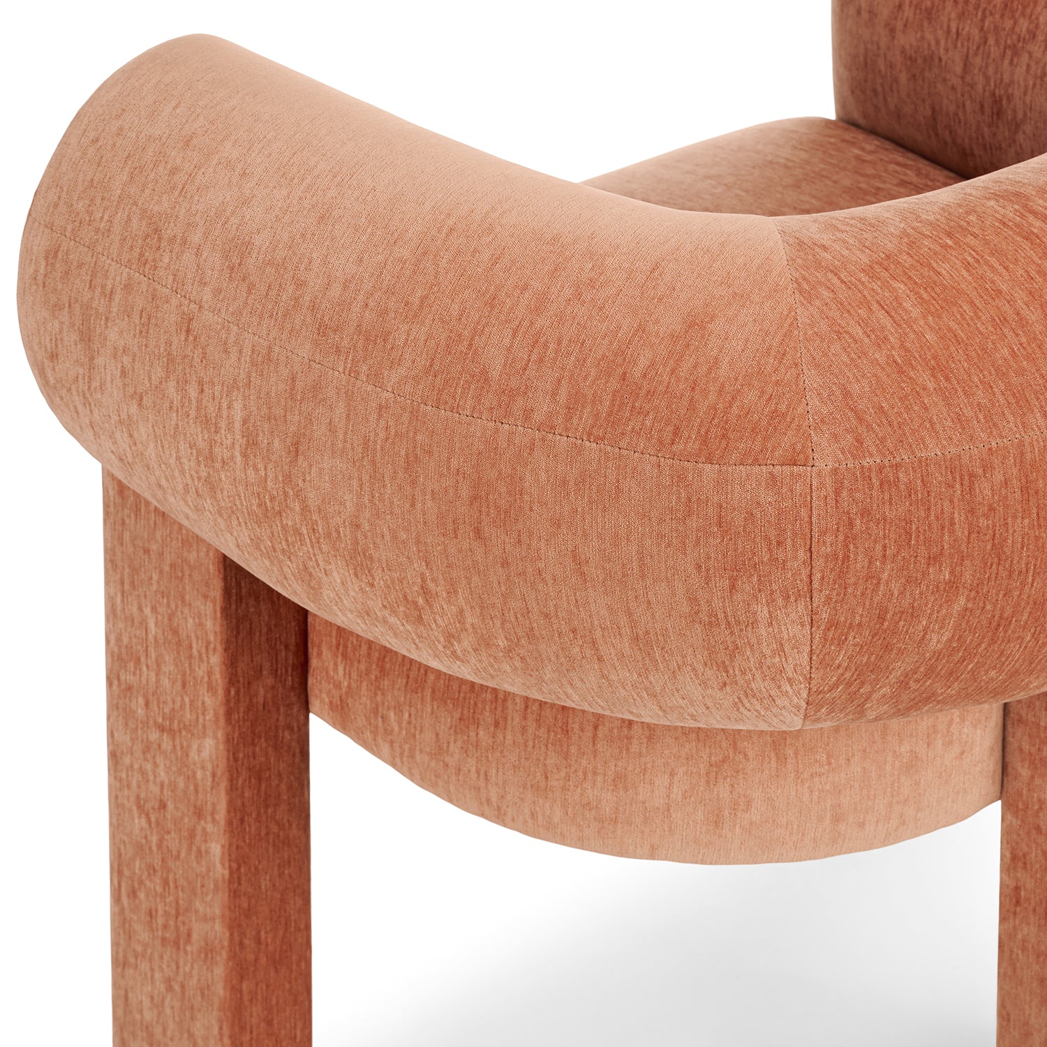 Versy Fabric Lounge Chair in Vivid Orange Colour - Febonic Living