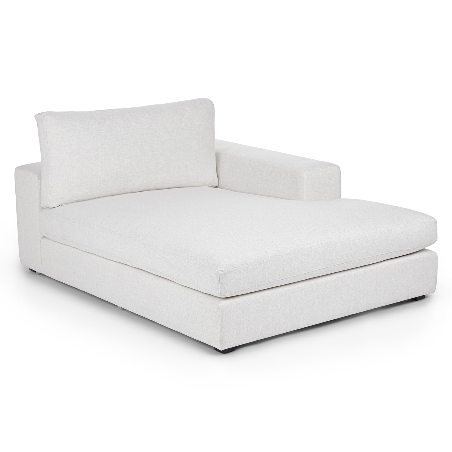 Beta Fabric RHS Chaise Lounger In Ivory Cream Colour - Febonic Living