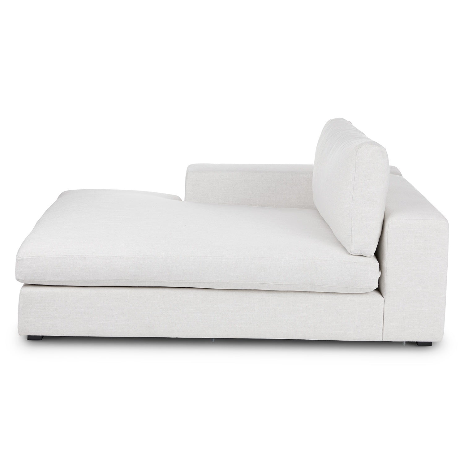 Beta Fabric LHS Chaise Lounger In Ivory Cream Colour - Febonic Living
