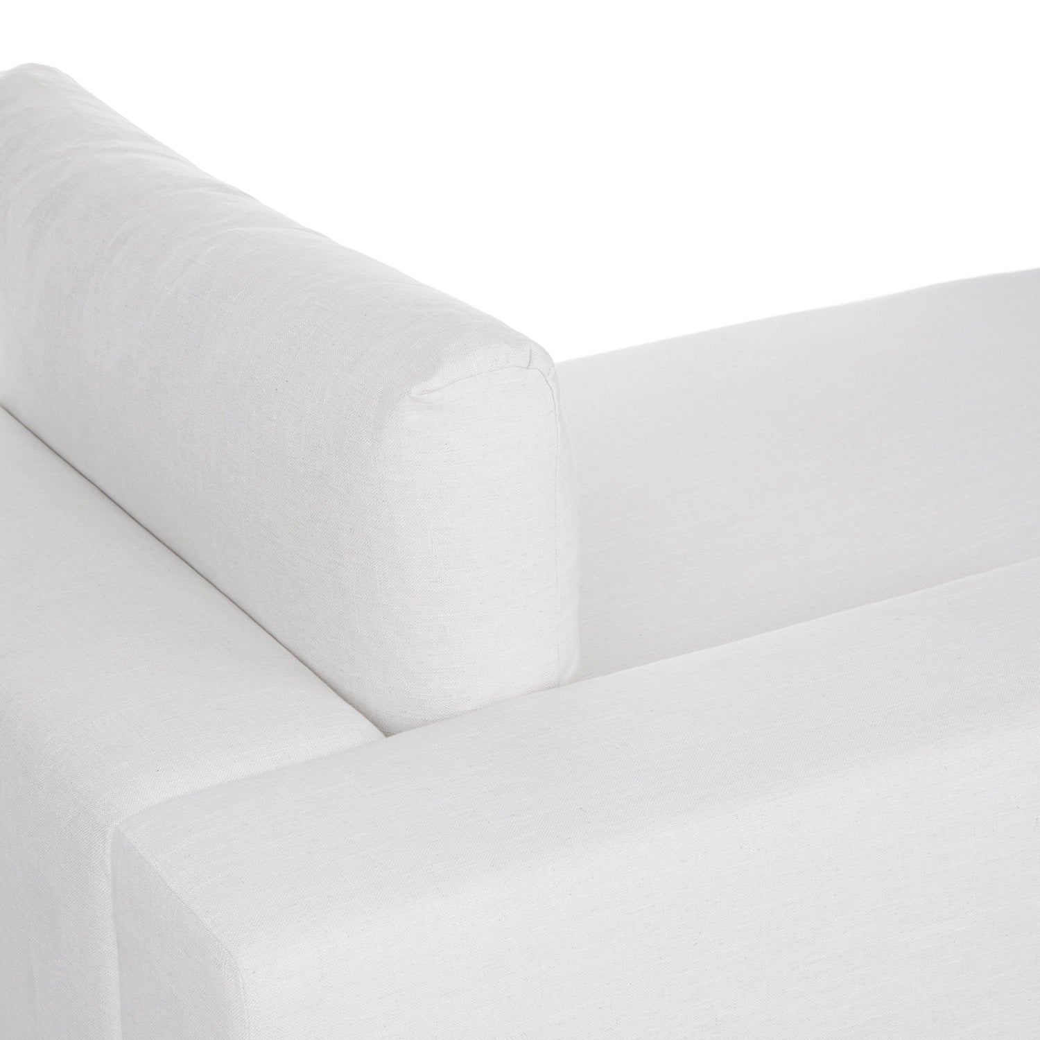Beta Fabric LHS Chaise Lounger In Ivory Cream Colour - Febonic Living