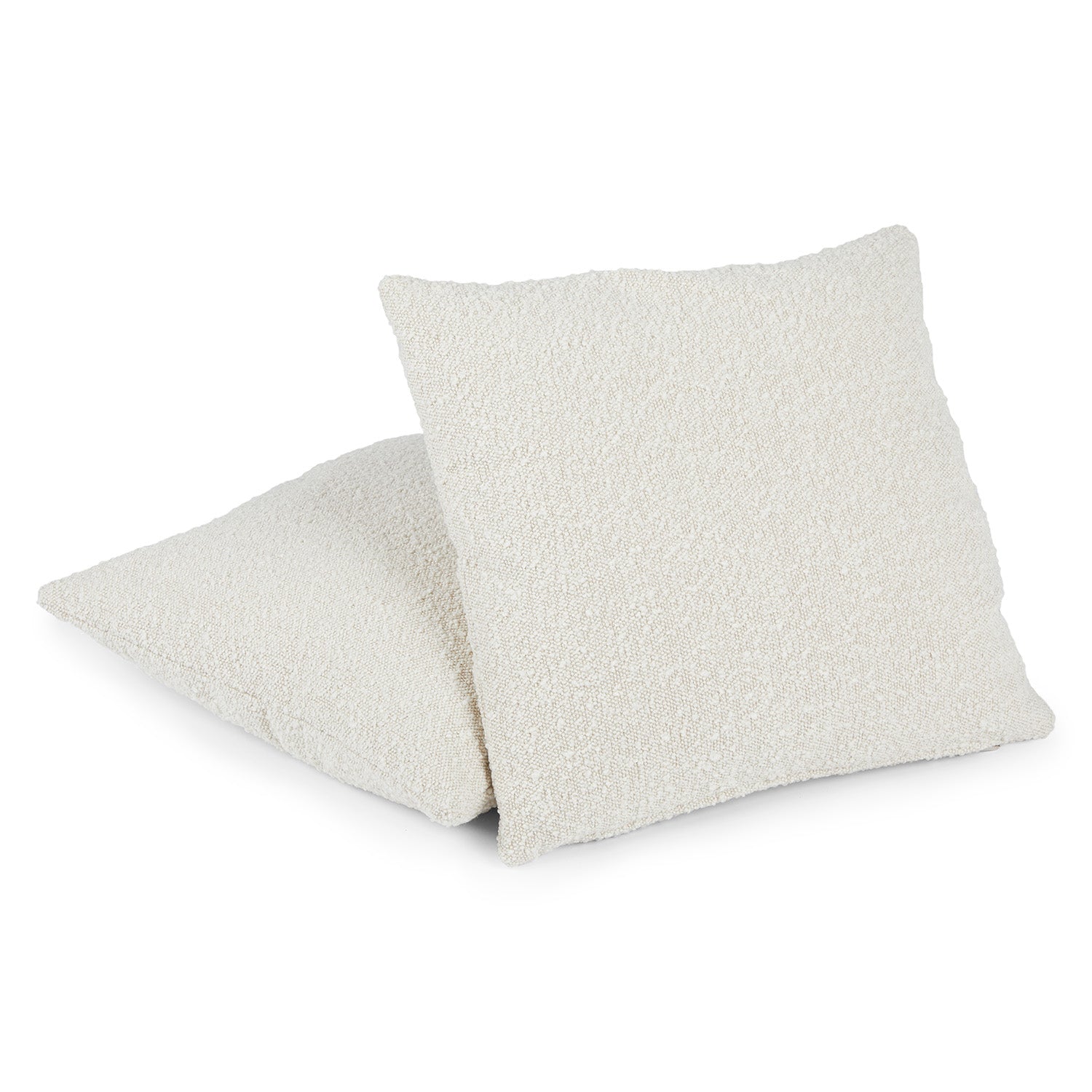 Gabriola Boucle (20x20in) Sofa Pillows In Bright White Colour (Pack of 2) - Febonic Living