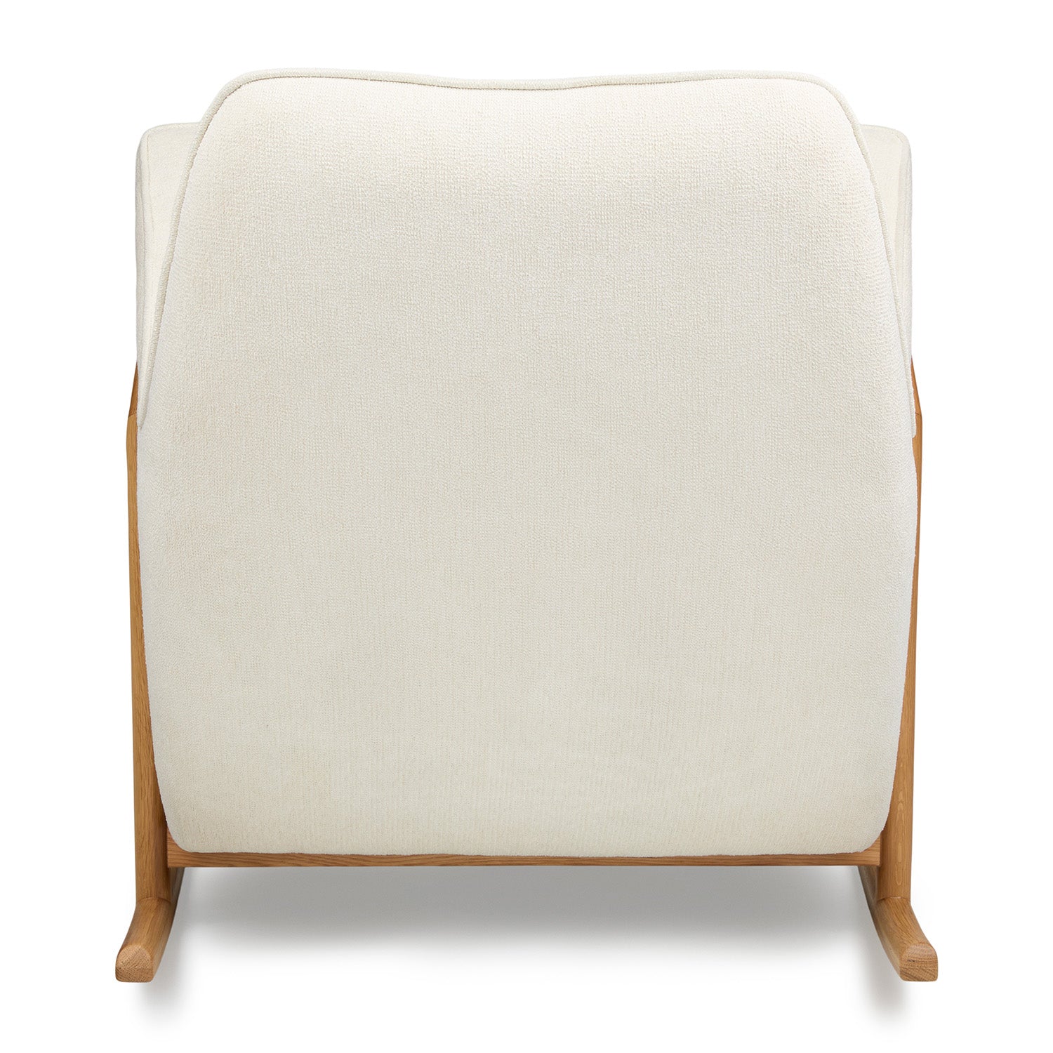 Muni Boucle Fabric Rocking Chair in Shell White Colour