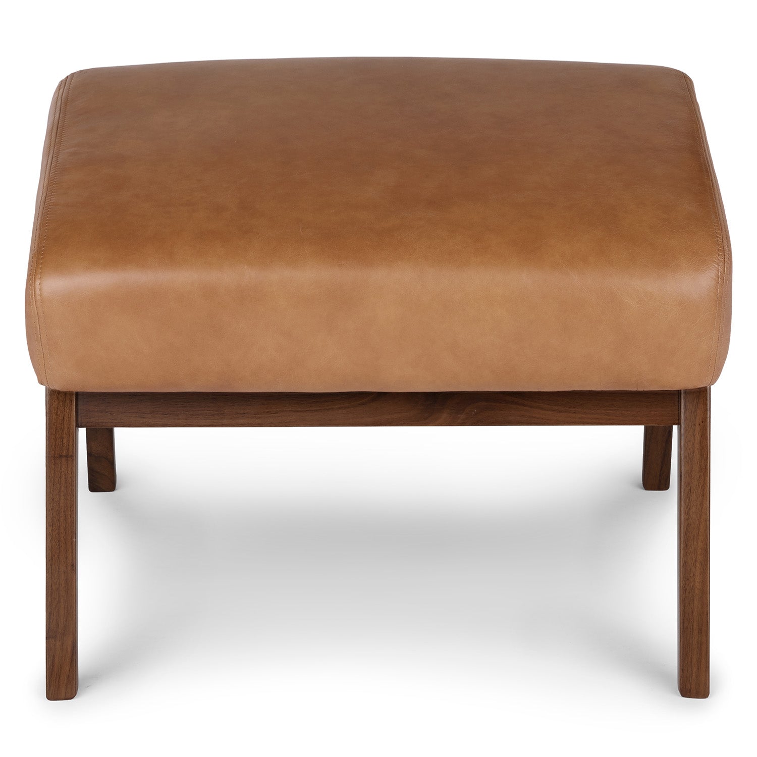 Otio Leatherette Lounge Chair and Foot Stool in Brown Colour - Febonic Living