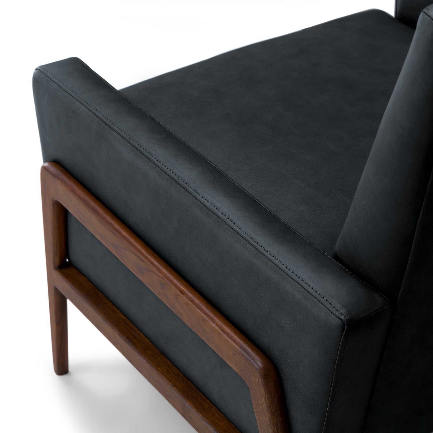 Galaxy Leatherette Lounge Chair in Dark grey Colour - Febonic Living