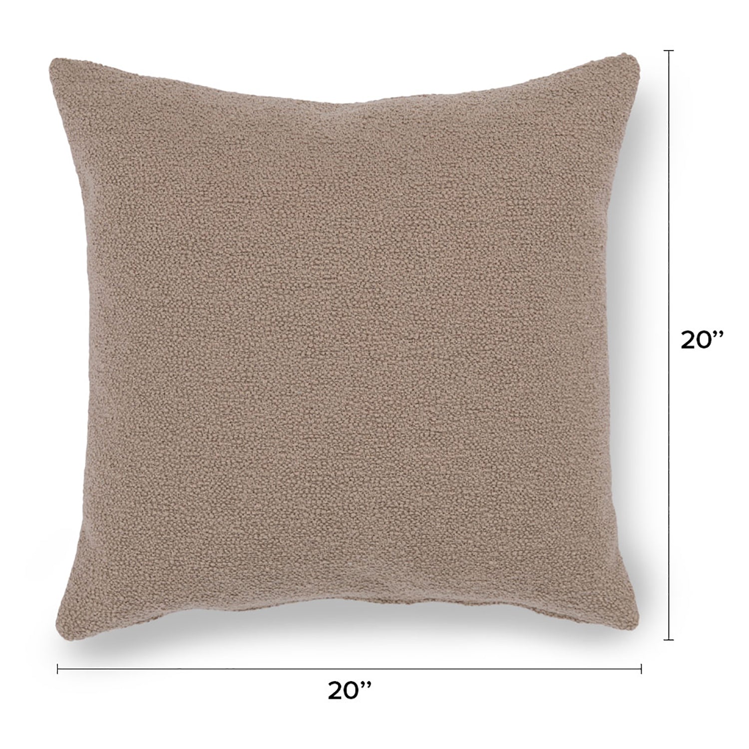 Gabriola Boucle (20x20in) Sofa Pillows In Caro Beige Colour (Pack of 2) - Febonic Living