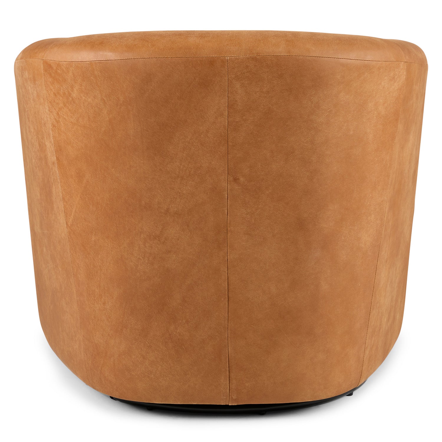 Rusty Leatherette Swivel Chair in Cinnamon Brown Colour