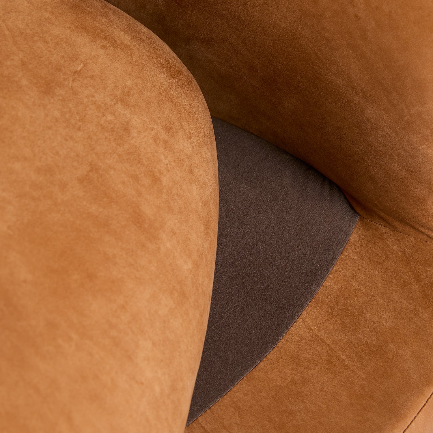 Rusty Leatherette Swivel Chair in Cinnamon Brown Colour