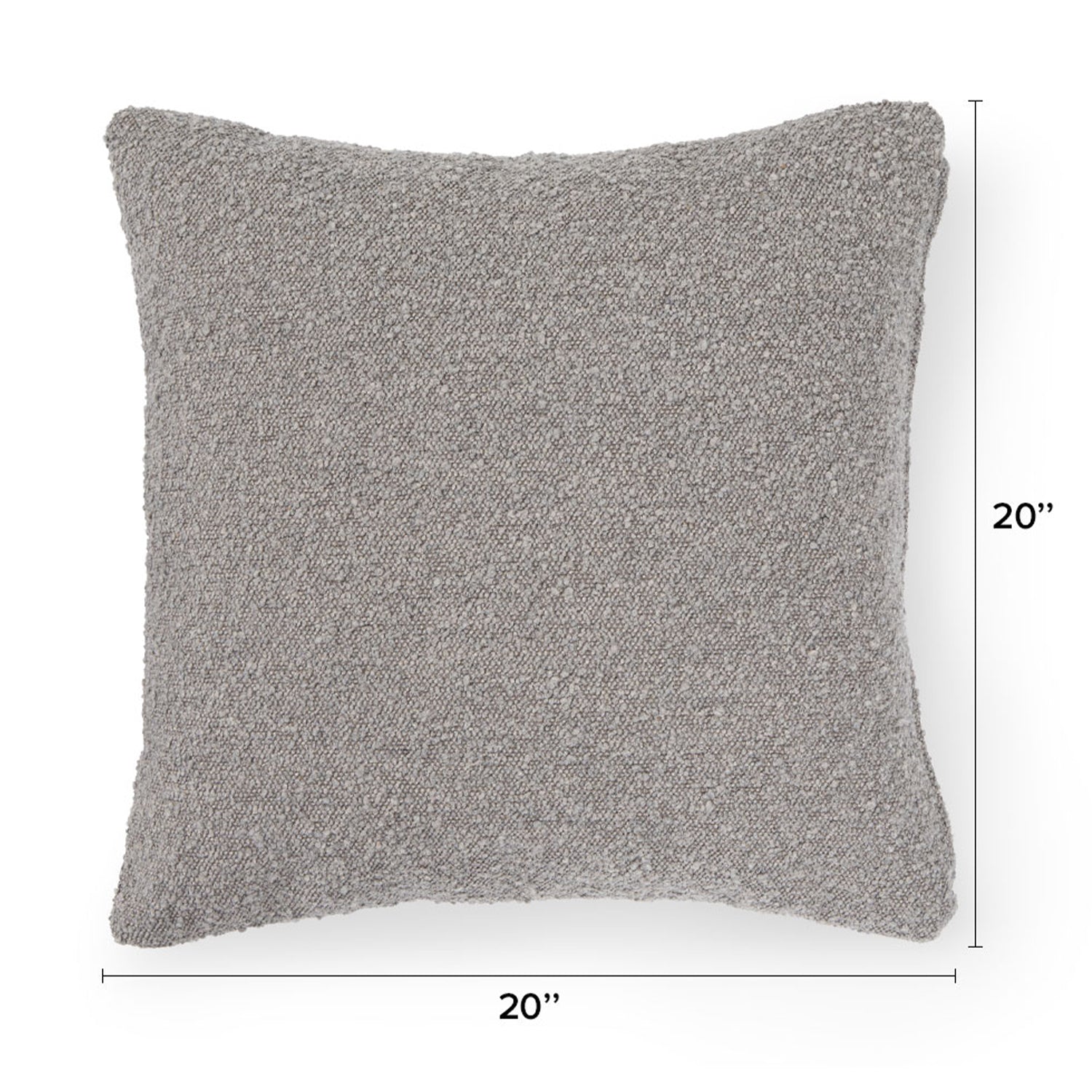 Gabriola Boucle (20x20in) Sofa Pillows In Swedan Grey Colour (Pack of 2) - Febonic Living