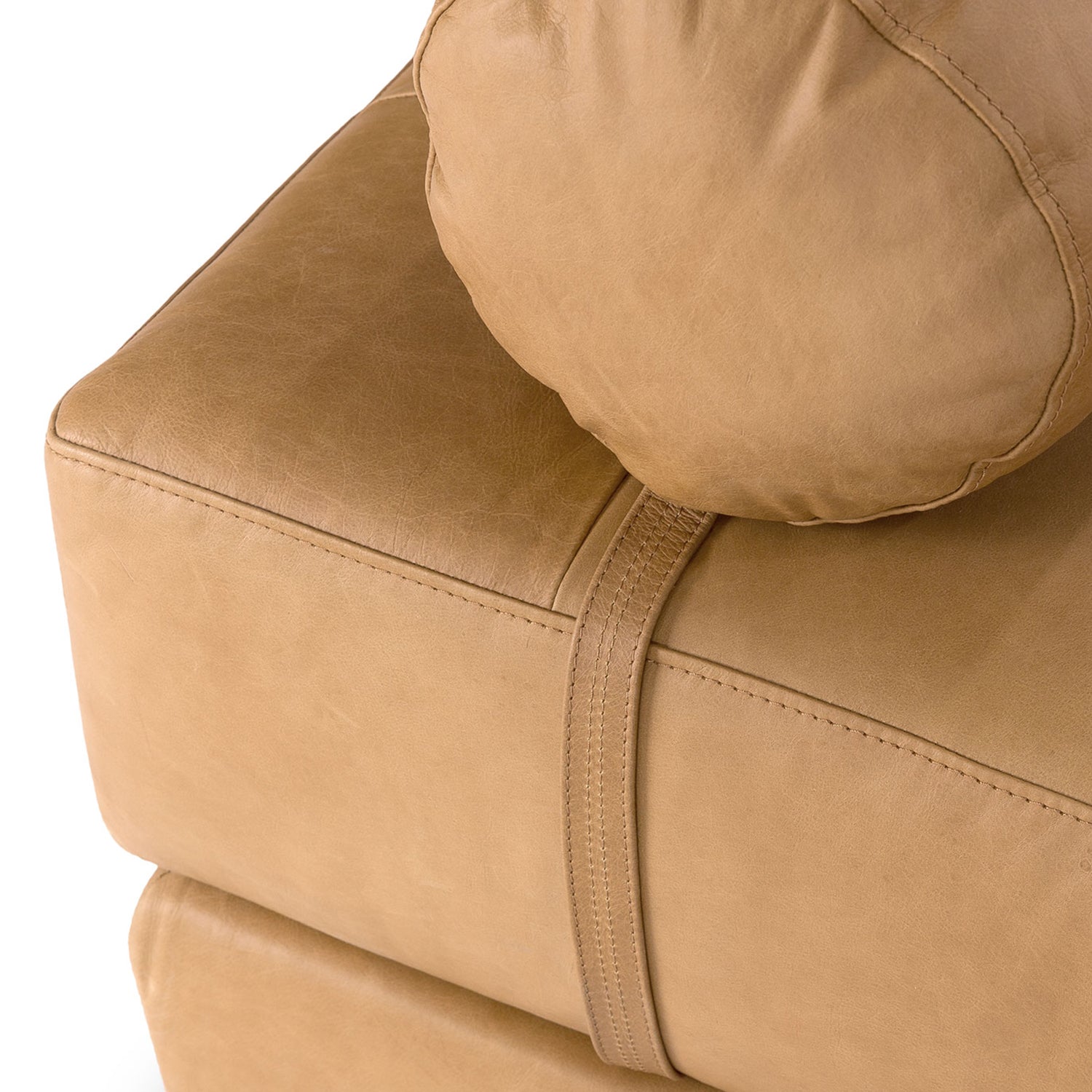 Sven Leatherette Armless Chaise Lounger In Brown Colour - Febonic Living