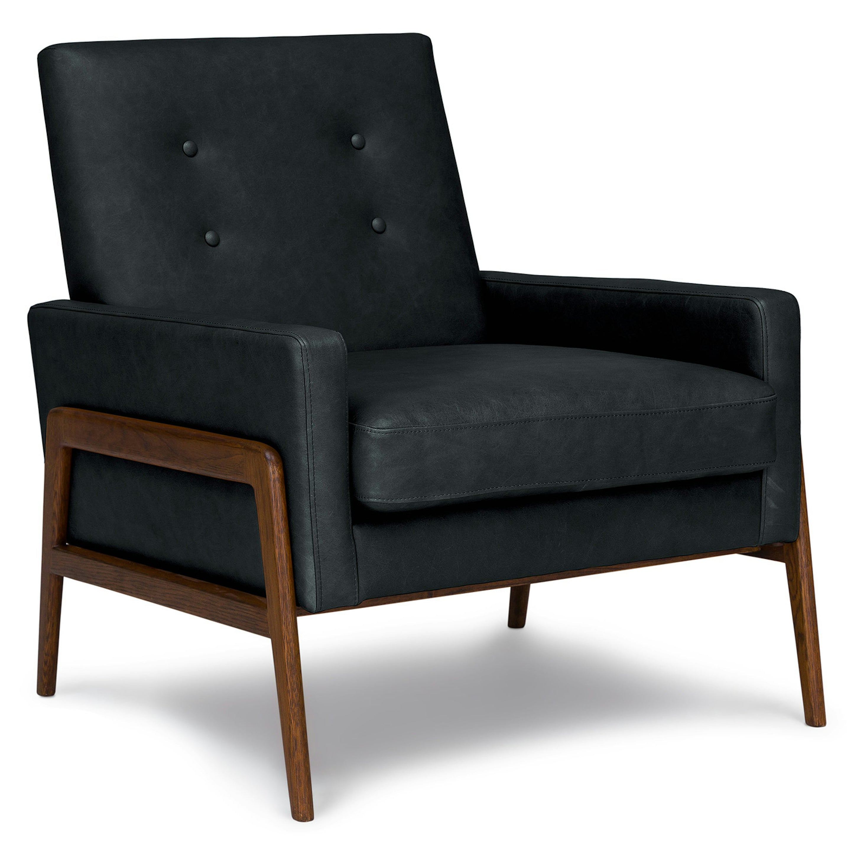 Galaxy Leatherette Lounge Chair in Dark grey Colour - Febonic Living