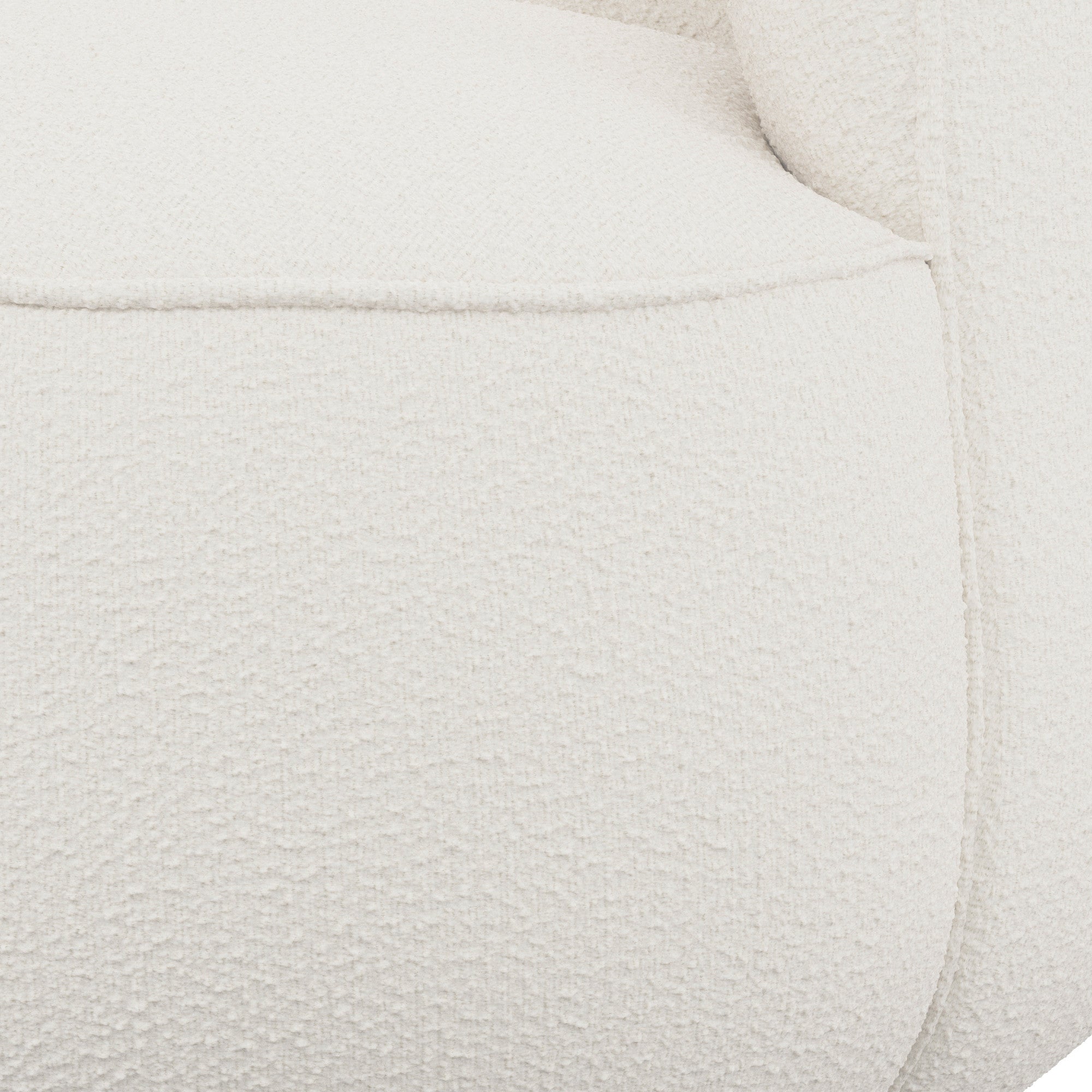 Bijo Boucle Fabric Lounge Chair in Shell White Colour - Febonic Living