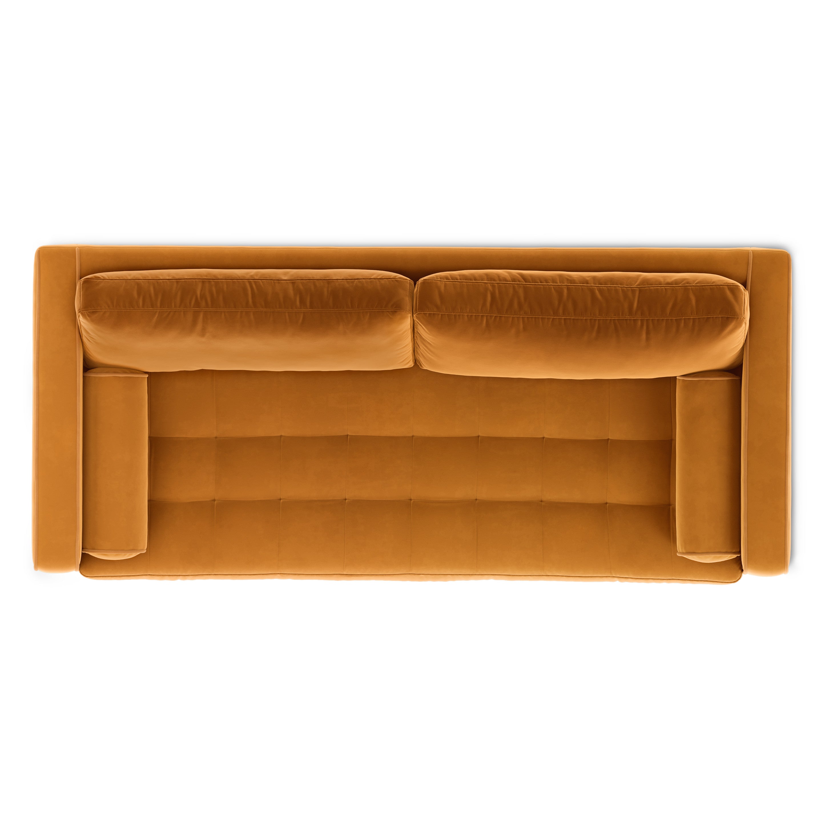 Sven Velvet 3 Seater Folding Sofa Bed In Tangerine orange Colour - Febonic Living