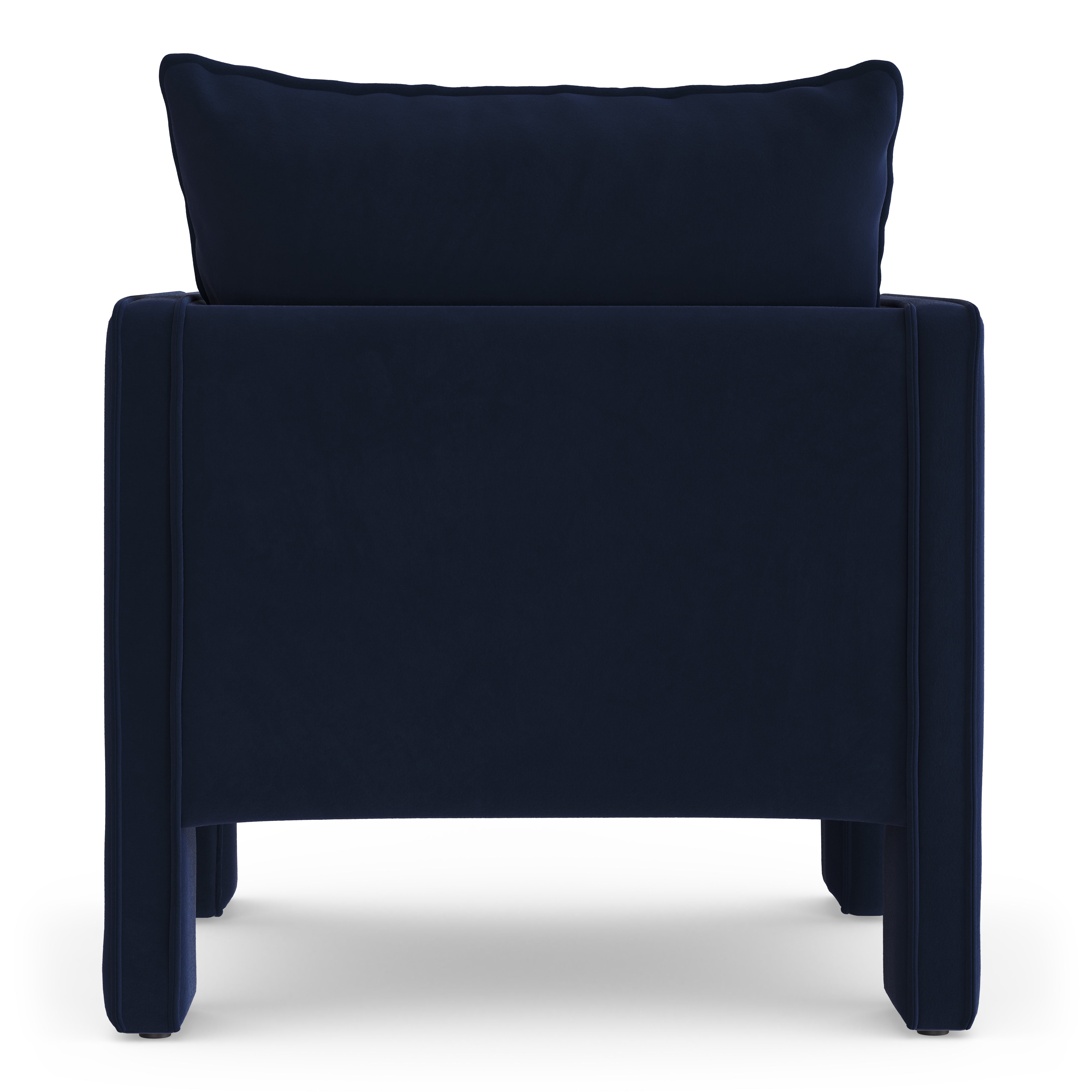 Haley Velvet Lounge Chair in Indigo Blue Colour - Febonic Living