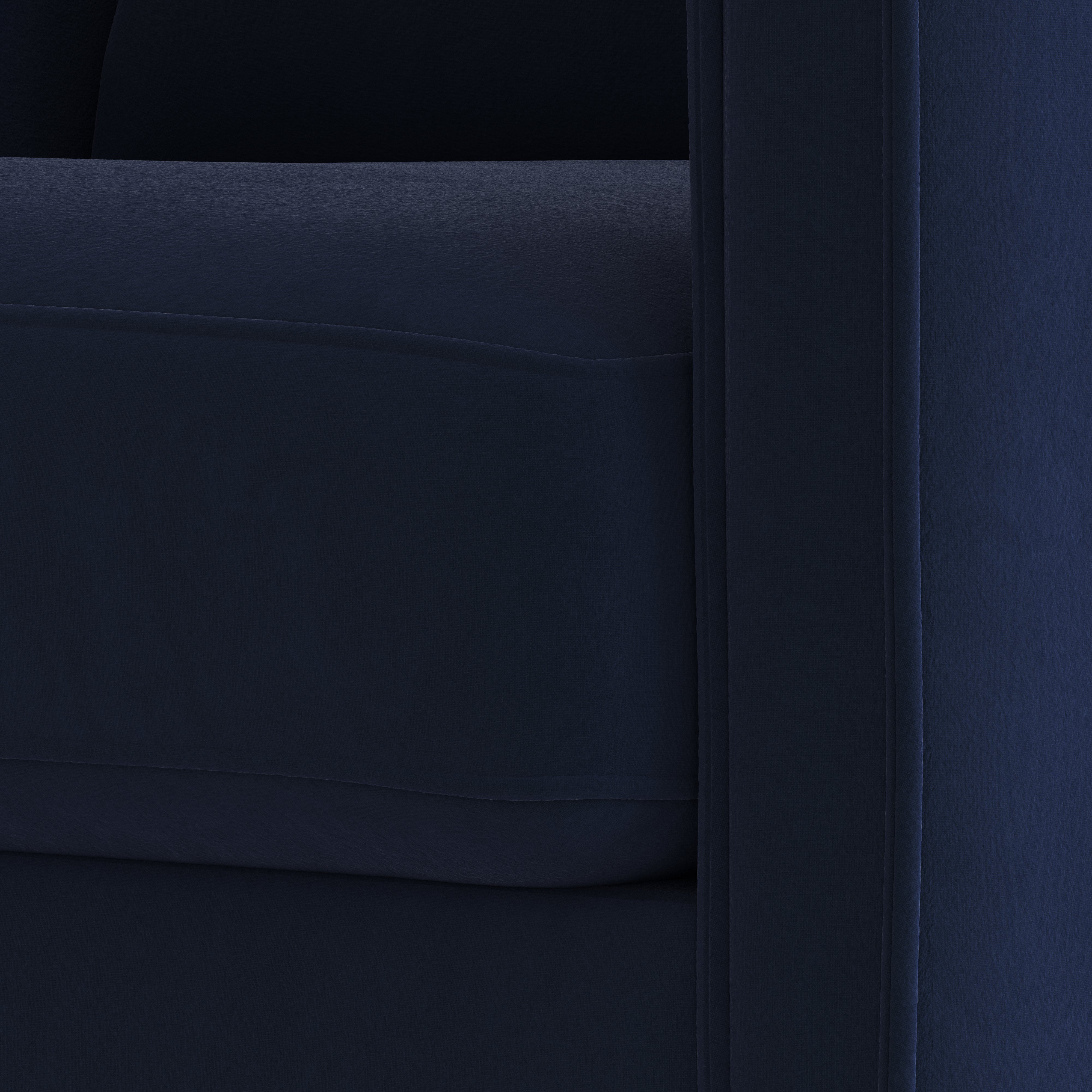 Haley Velvet Lounge Chair in Indigo Blue Colour - Febonic Living