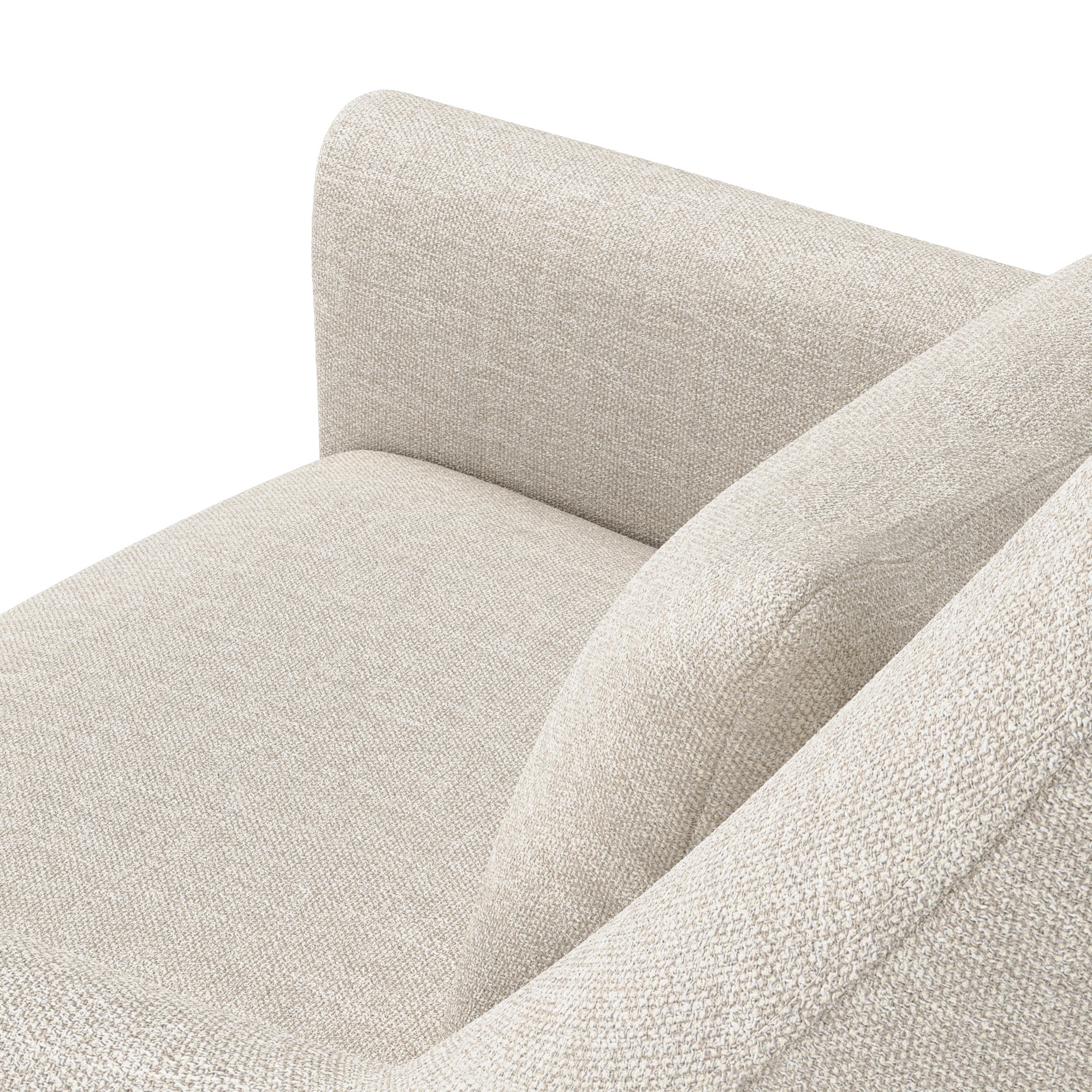 Winslow Fabric Lounge Chair in Ivory Cream Colour - Febonic Living