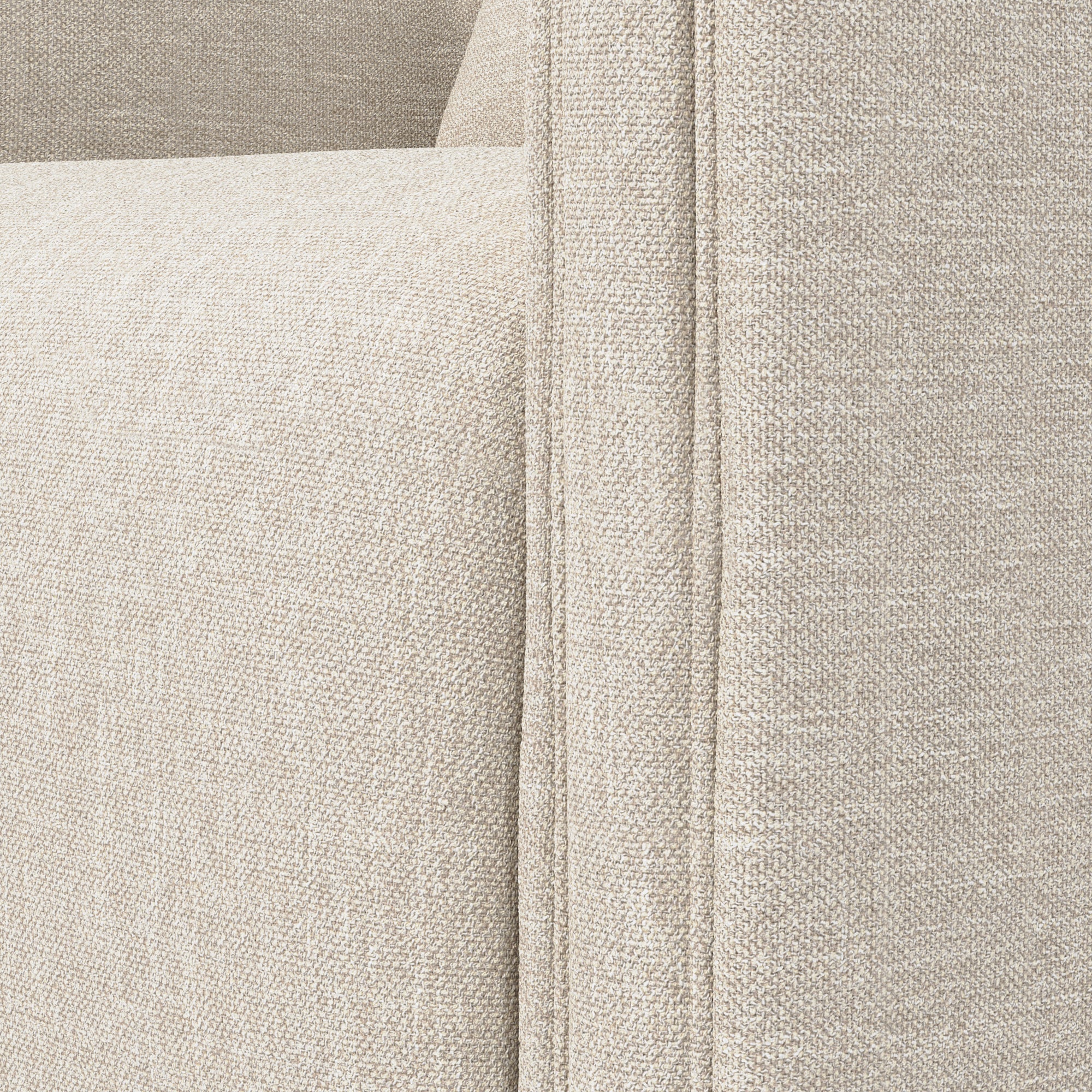 Winslow Fabric Lounge Chair in Ivory Cream Colour - Febonic Living