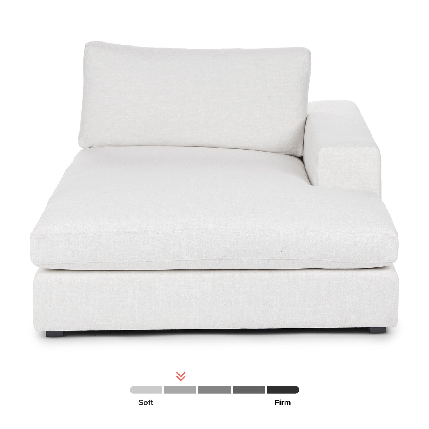 Beta Fabric RHS Chaise Lounger In Ivory Cream Colour - Febonic Living