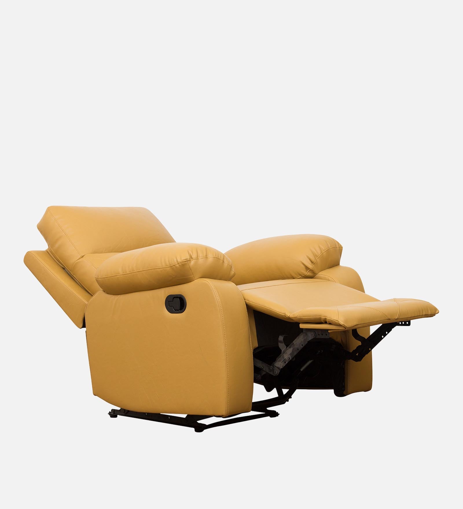 Bree Leatherette 1 Seater Motorized Recliner In Yellow Colour - Febonic Living