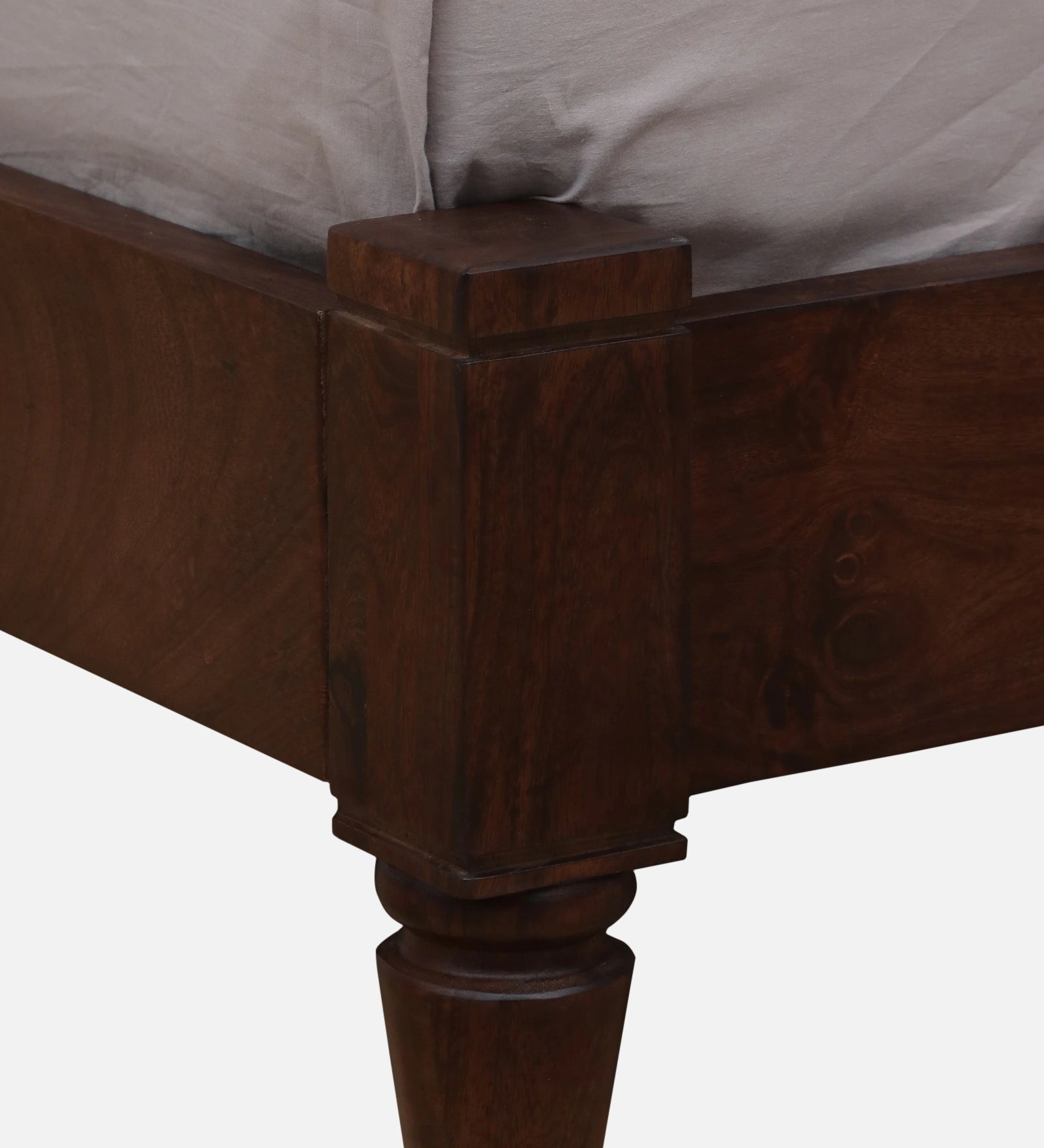 Trier Solid Wood King Size Bed in Tubbaq Finish - Febonic Living