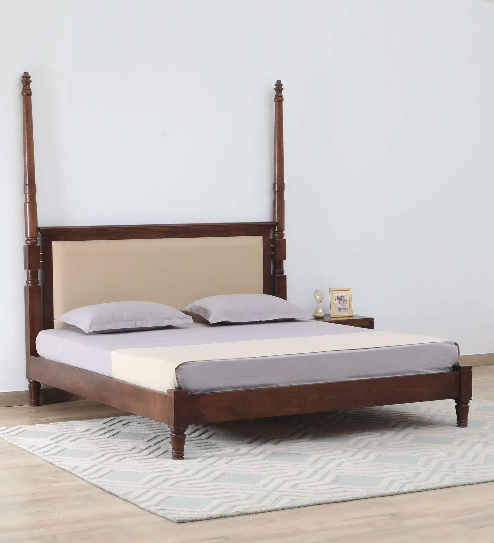 Trier Solid Wood King Size Bed in Tubbaq Finish - Febonic Living